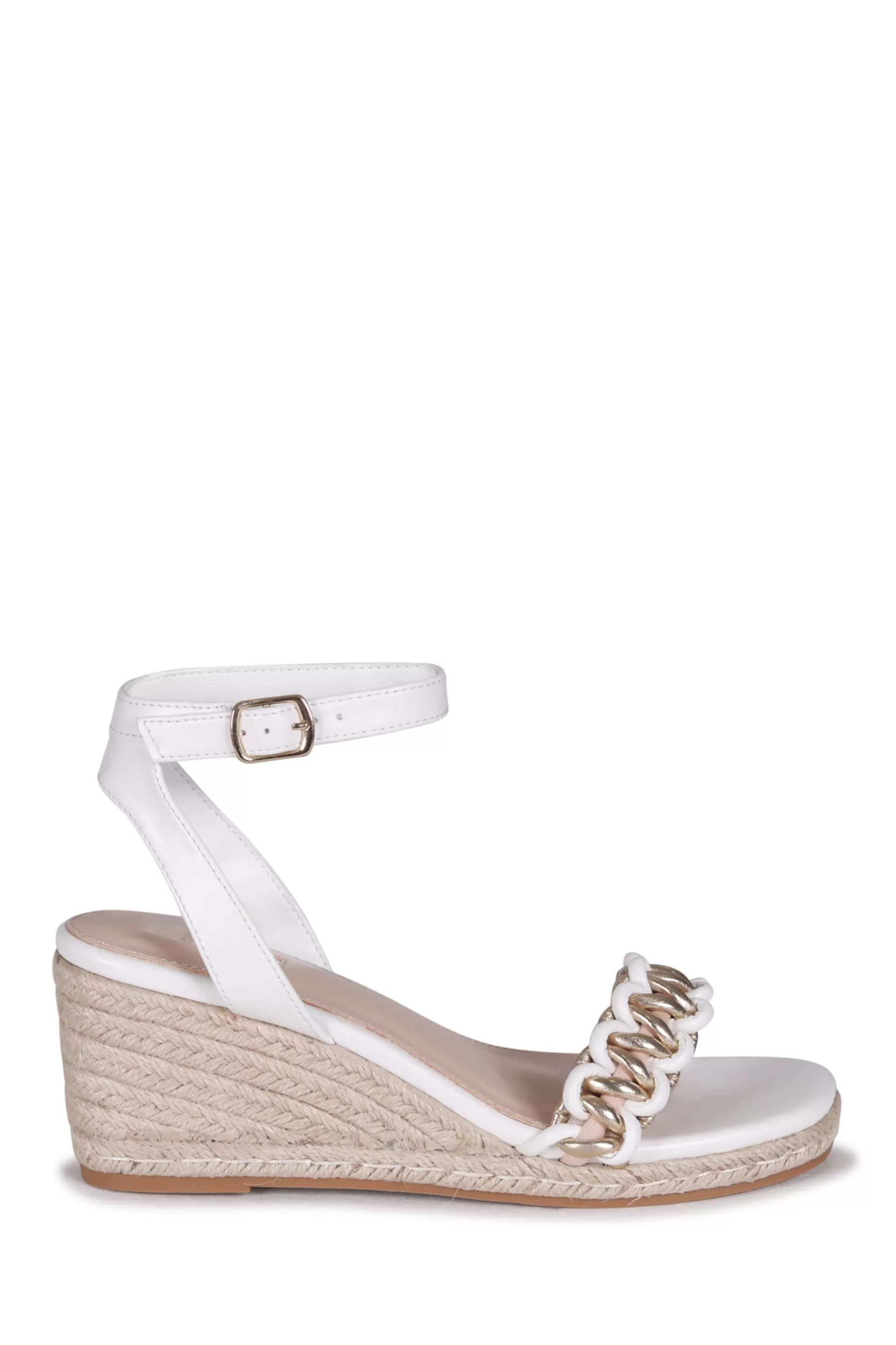 Linzi Sandals | Aurelia Heeled Wedges With Rope Detail Gold