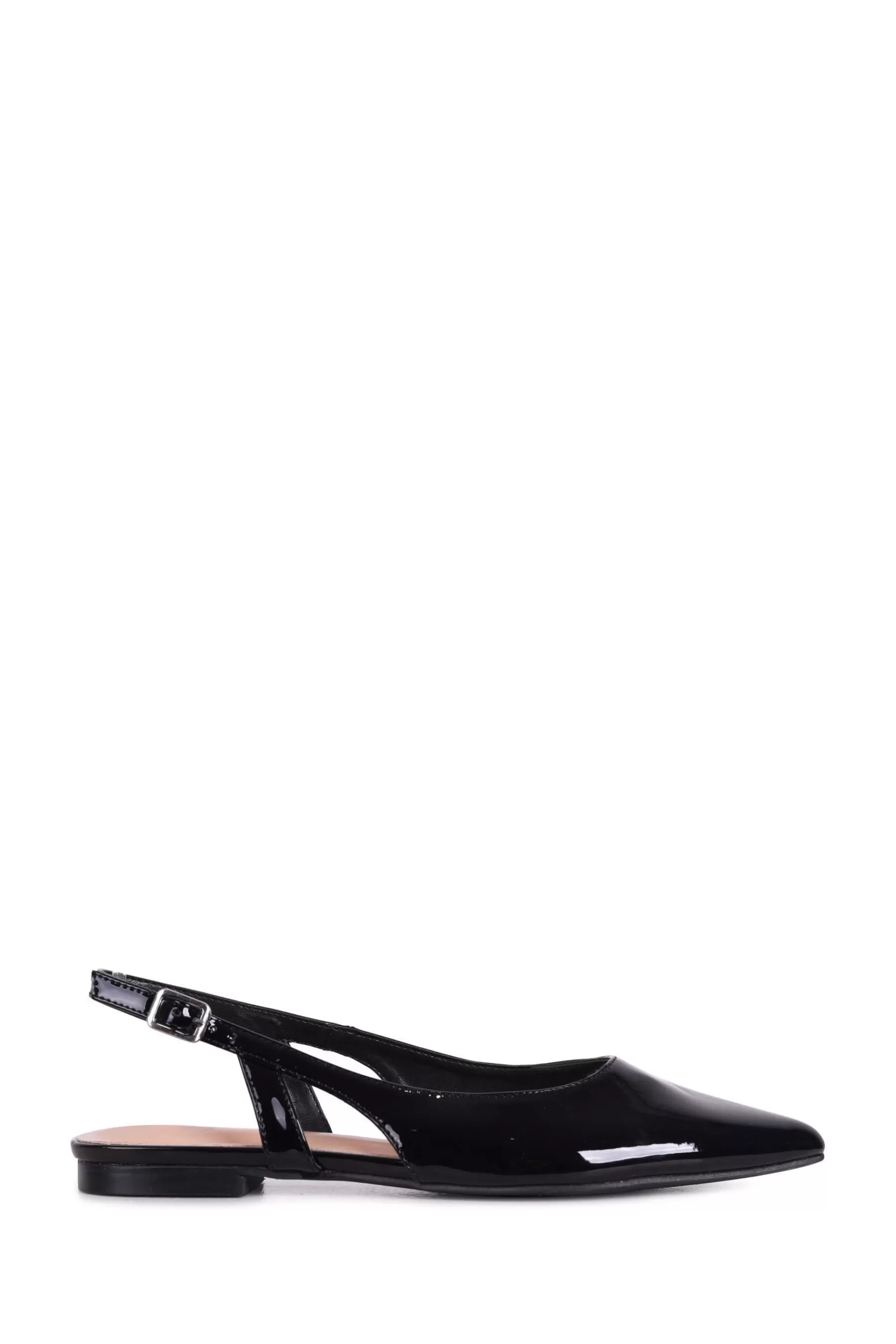 Linzi Flat- Evelyn Pointed Toe Flat Shoes Black