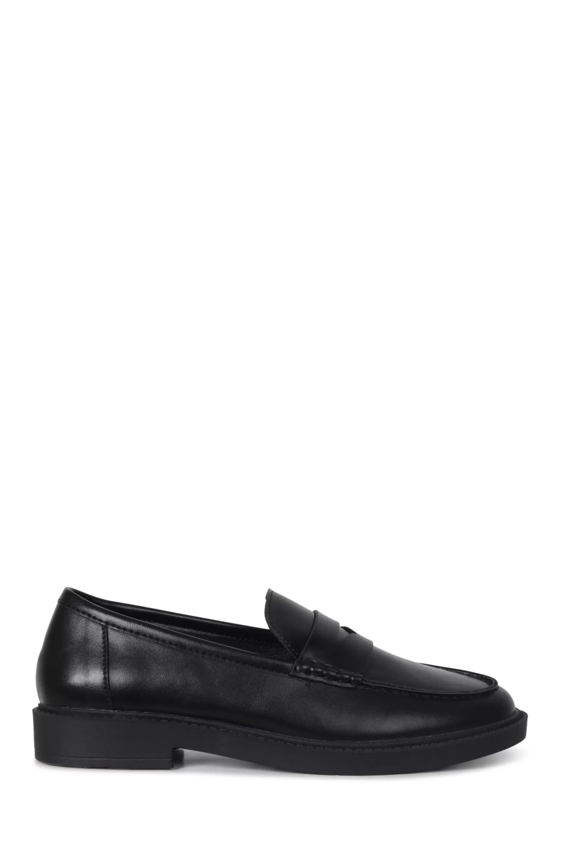 Linzi Flat- Finley Classic Penny Loafer Black Matte