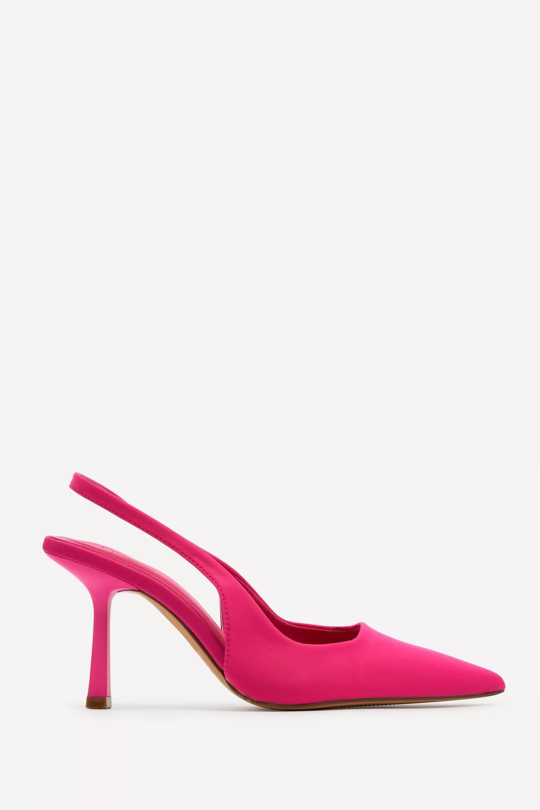 Linzi Sandals- Fling Sling Back Court Style Heel Sandals Pink