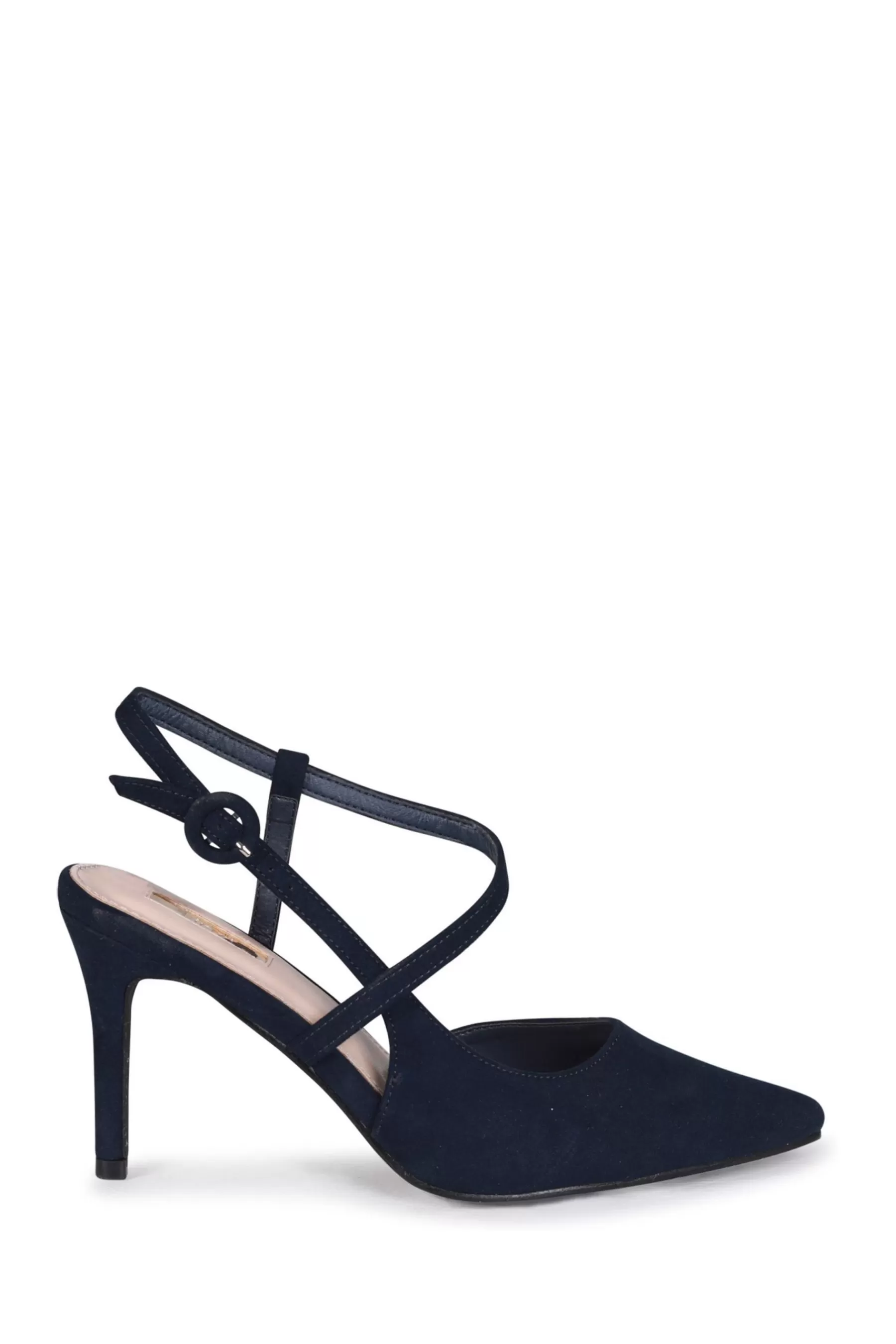 Linzi Heels- Martha Court Heels With Wrap Around Ankle Strap Blue