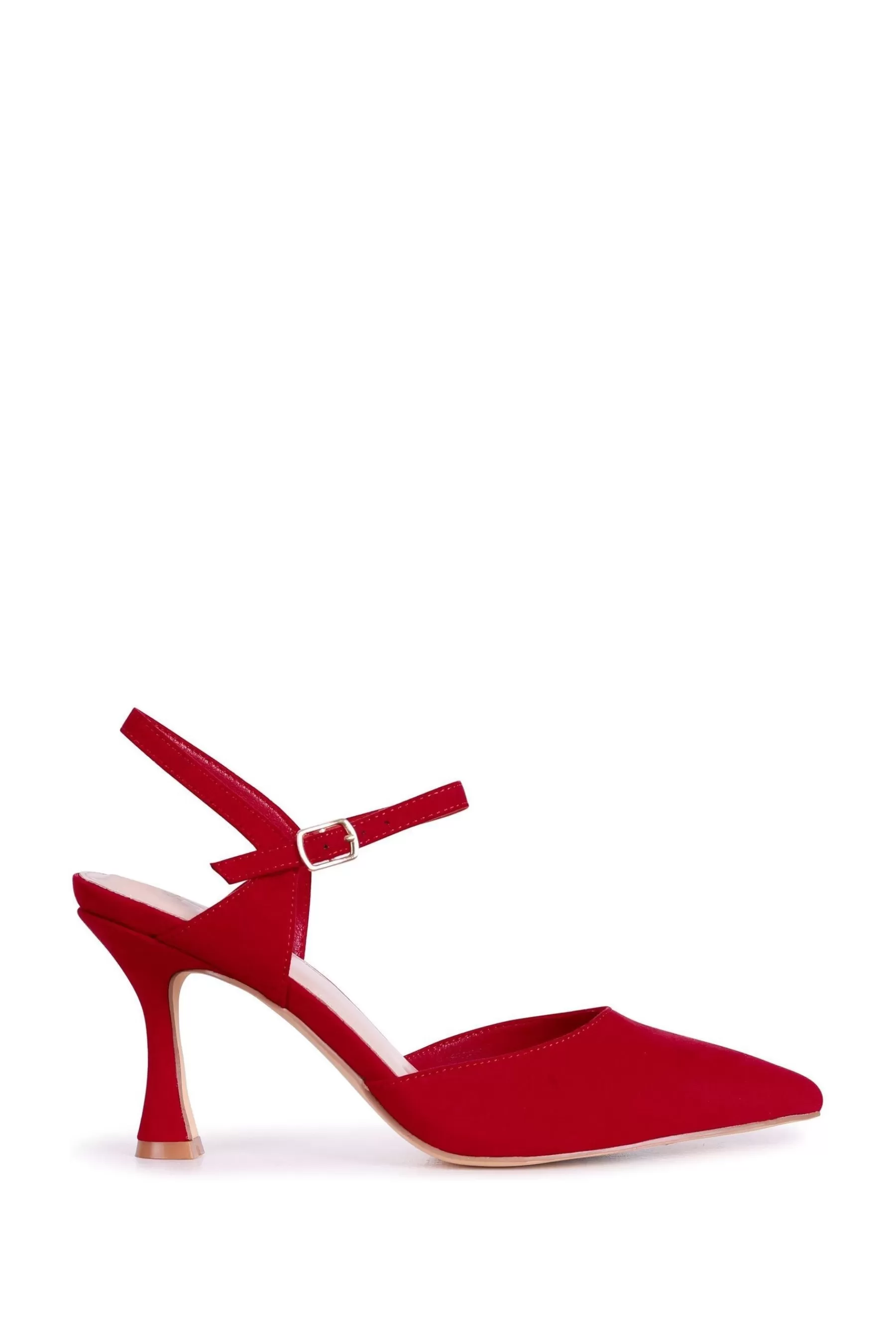 Linzi Heels | Natalia Open Back Stiletto Court Heels Red