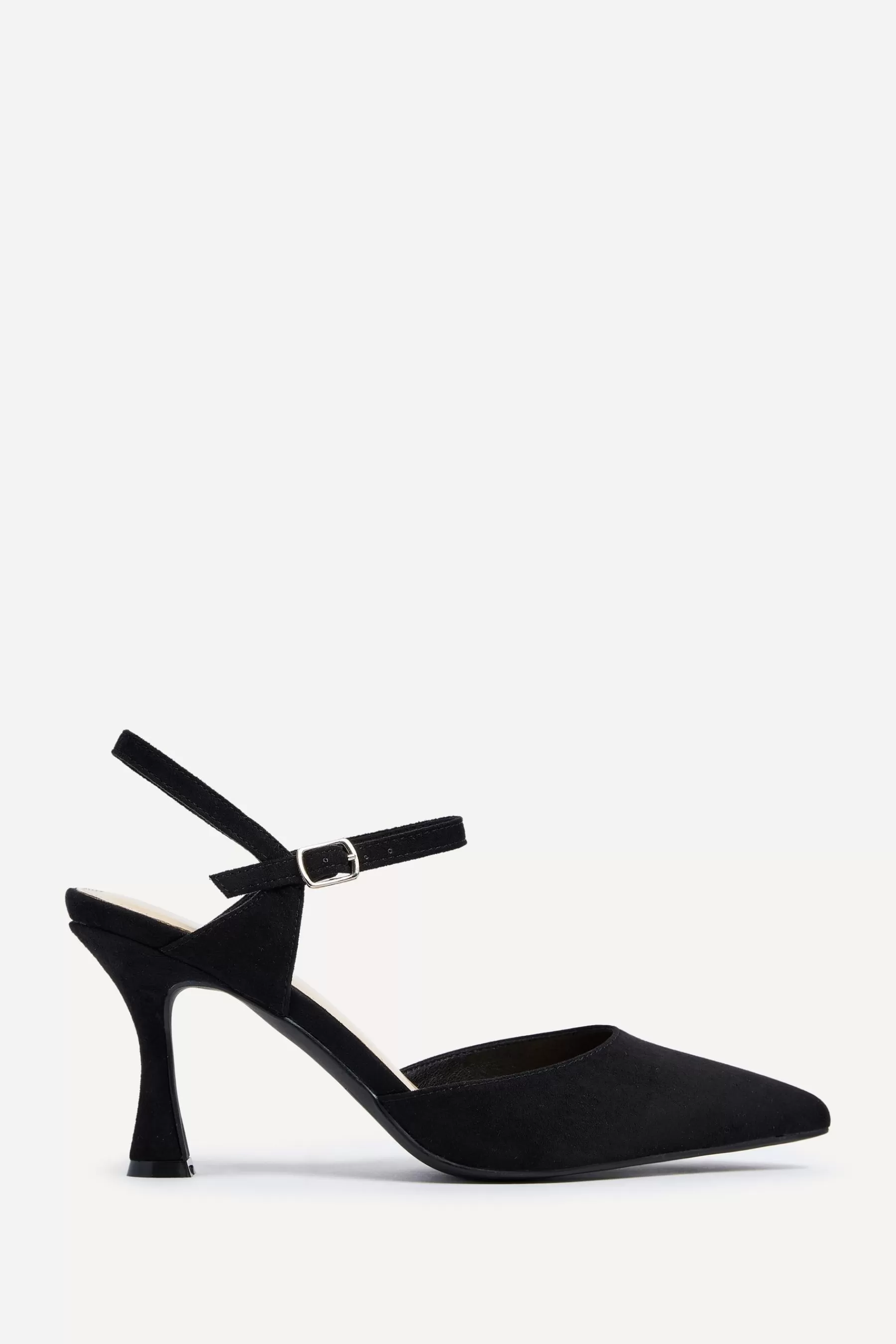 Linzi Heels | Natalia Open Back Stiletto Court Heels Black