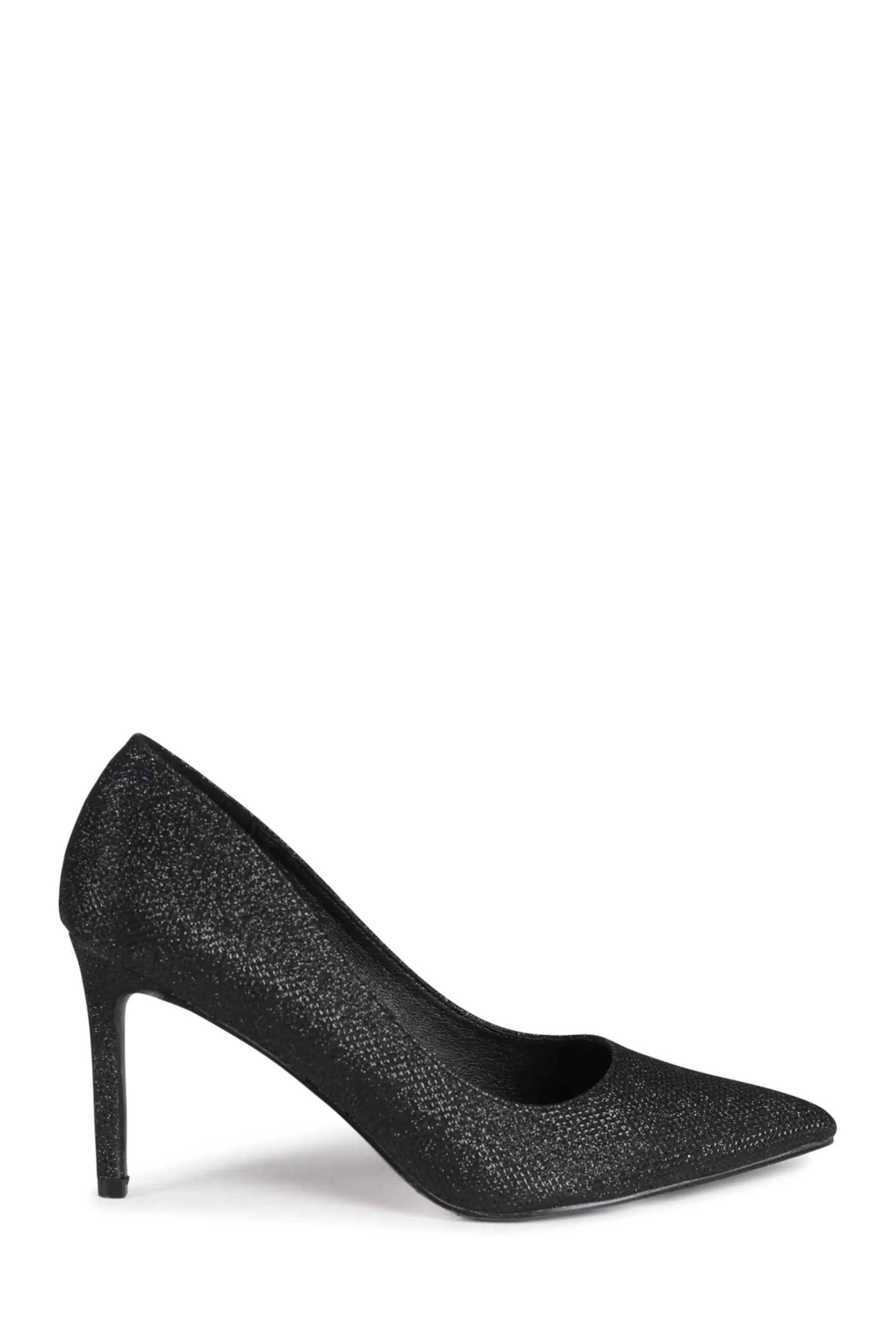 Linzi Heels | Overjoyed Closed Back Court Heels With Stiletto Heels Black