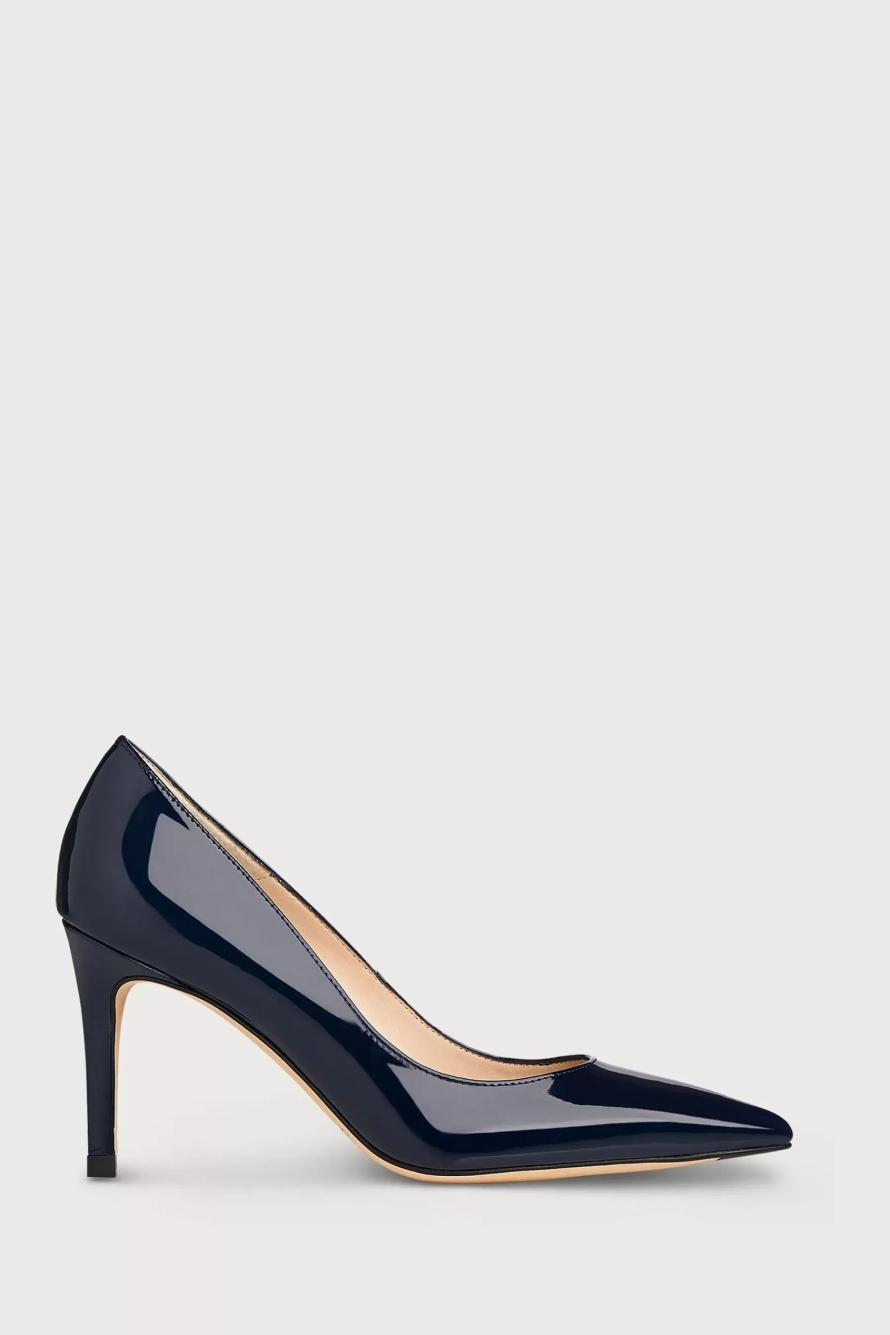 LK Bennett Heels | Floret Patent Leather Pointed Toe Courts Navy