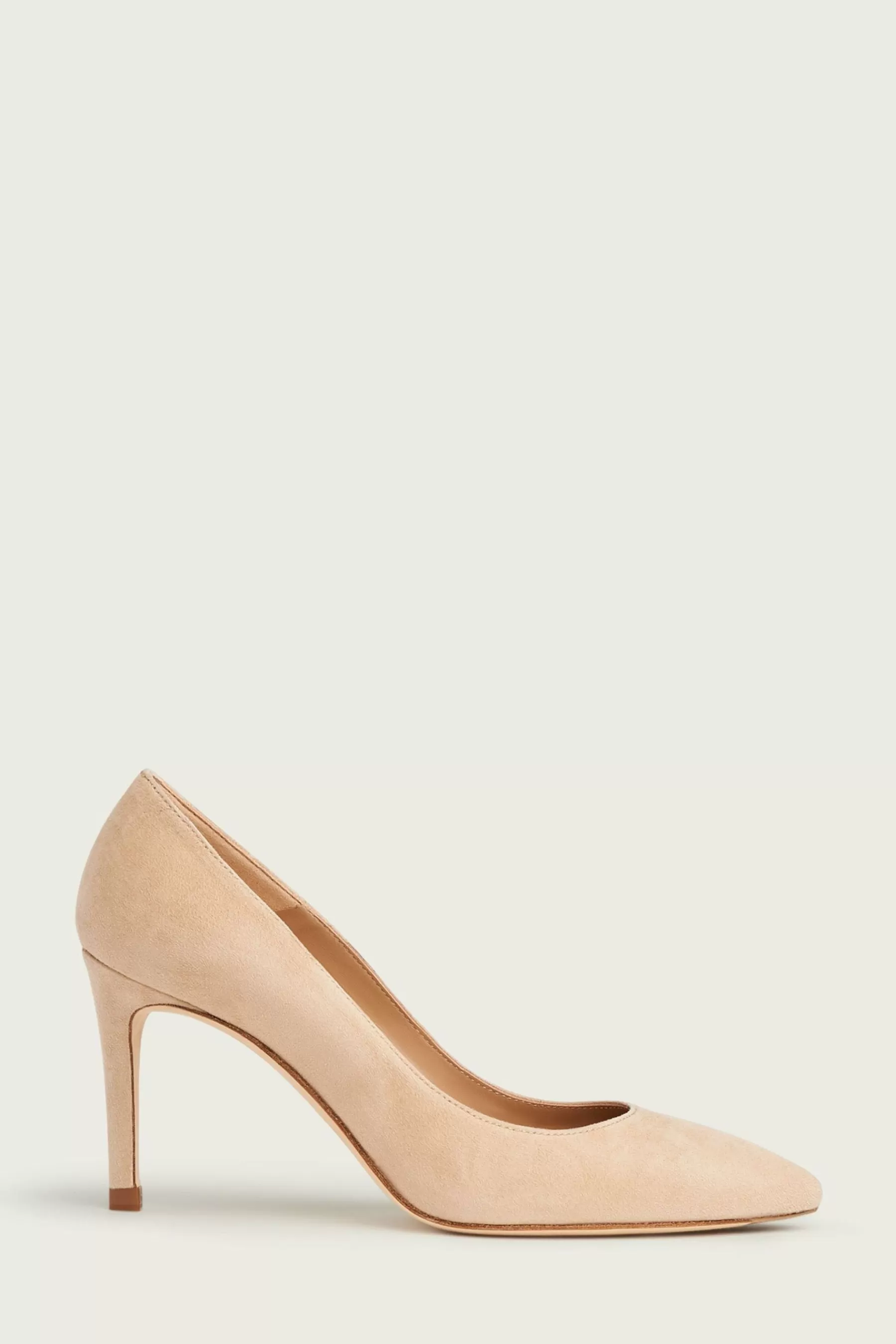 LK Bennett Heels- Floret Suede Pointed Toe Courts Natural