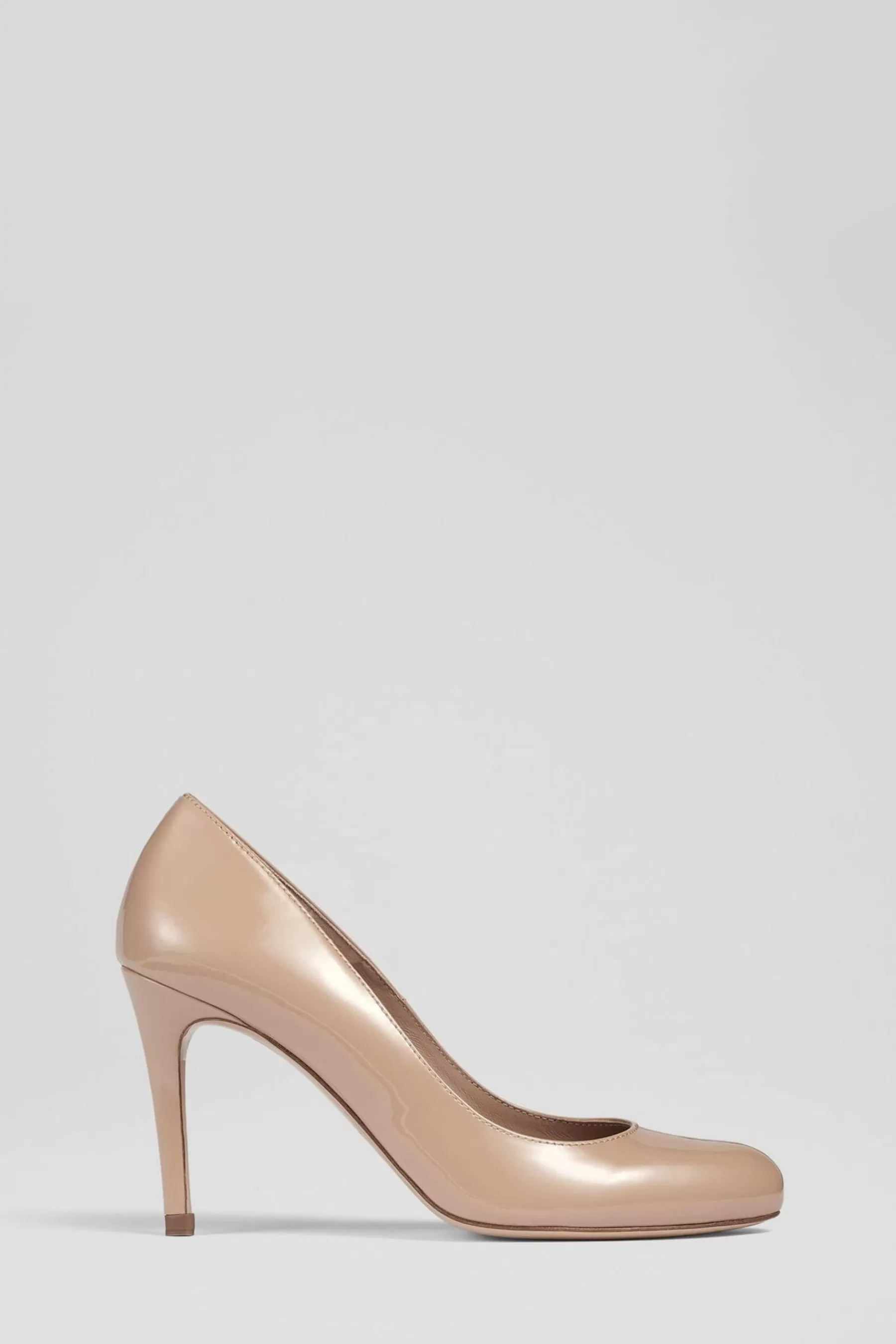 LK Bennett Heels | Stila Patent Leather Round Toe Courts Natural