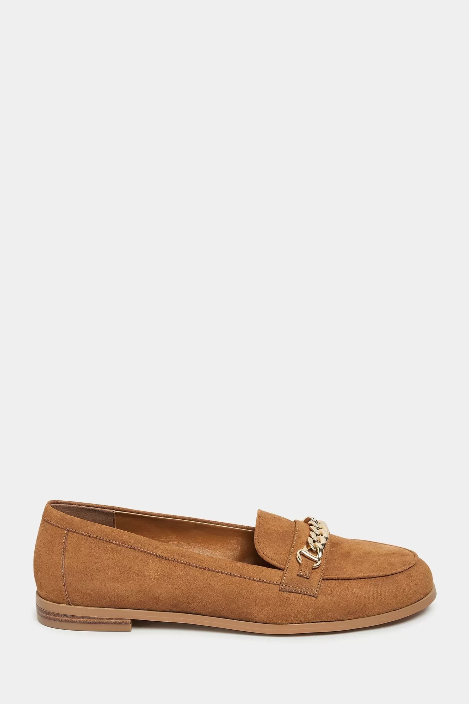 Long Tall Sally Flat- Chain Loafers Brown