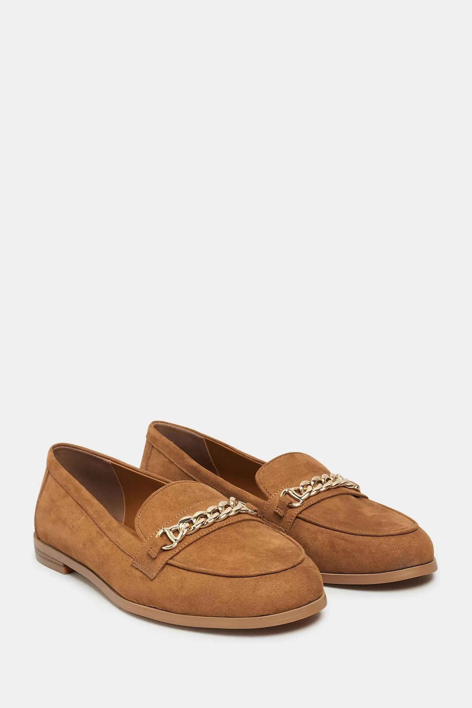 Long Tall Sally Flat- Chain Loafers Brown