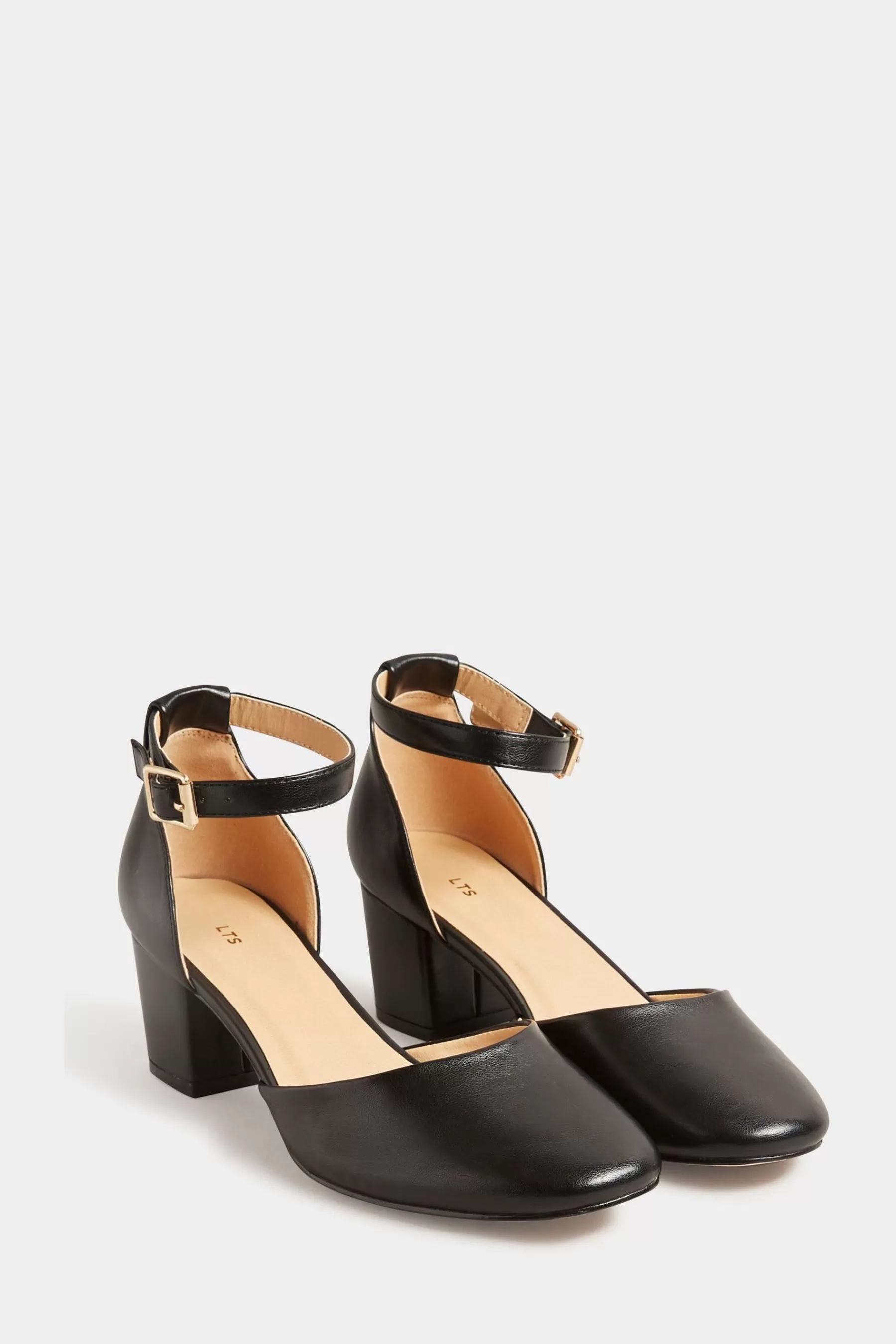 Long Tall Sally Heels | Court Heel Two Part Block Black