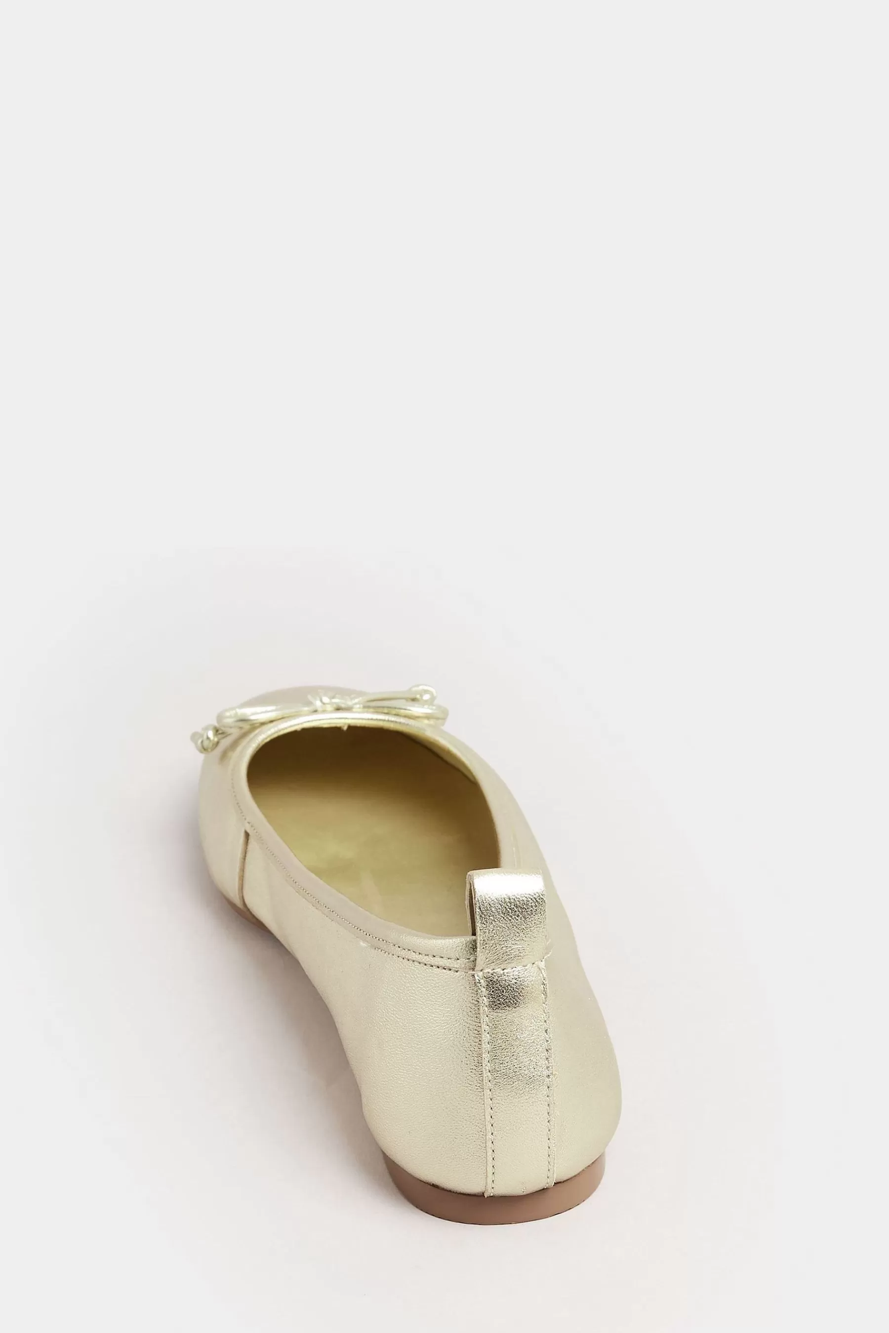 Long Tall Sally Flat- Leather Ballerina Gold