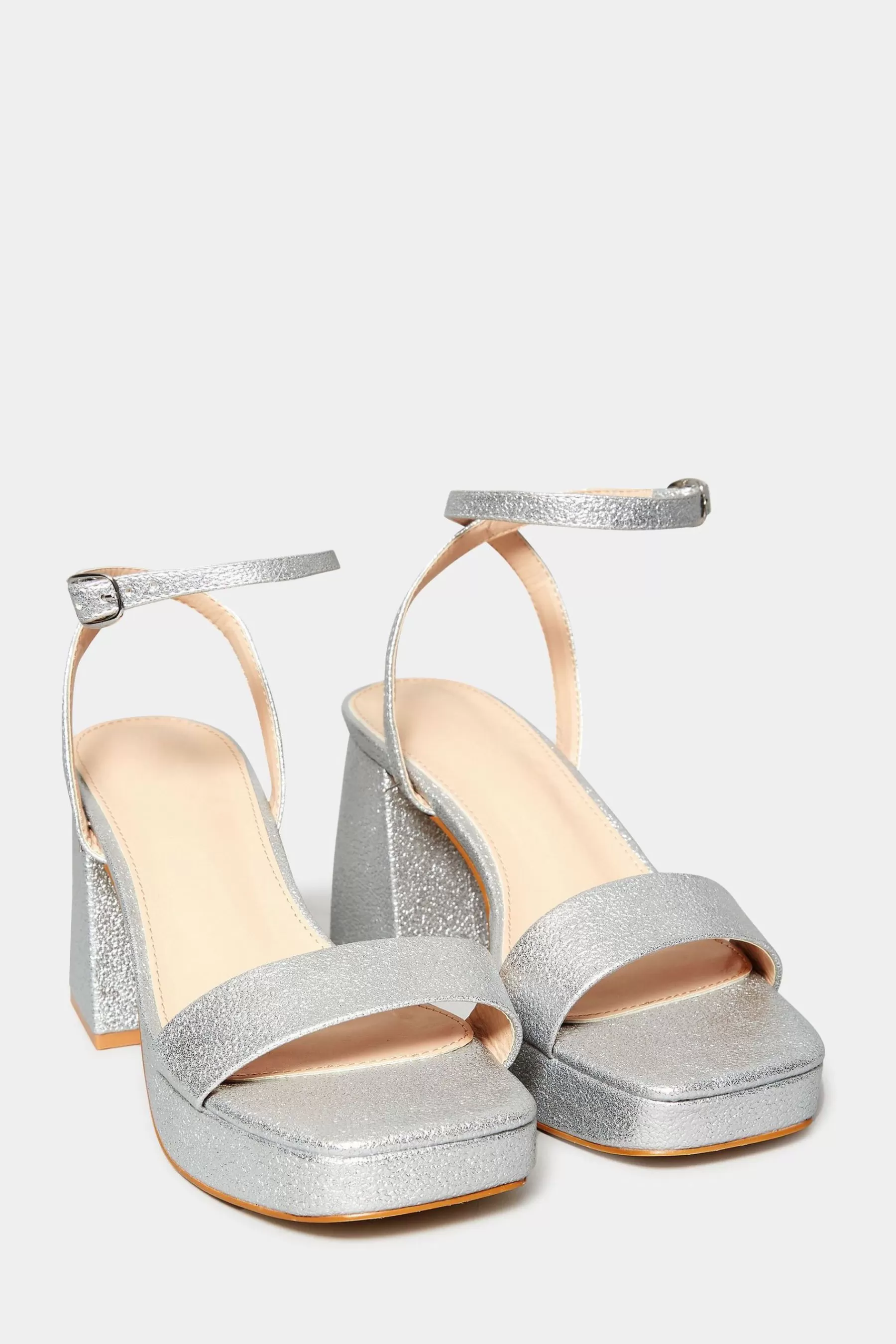 Long Tall Sally Sandals- Platform Heels Silver