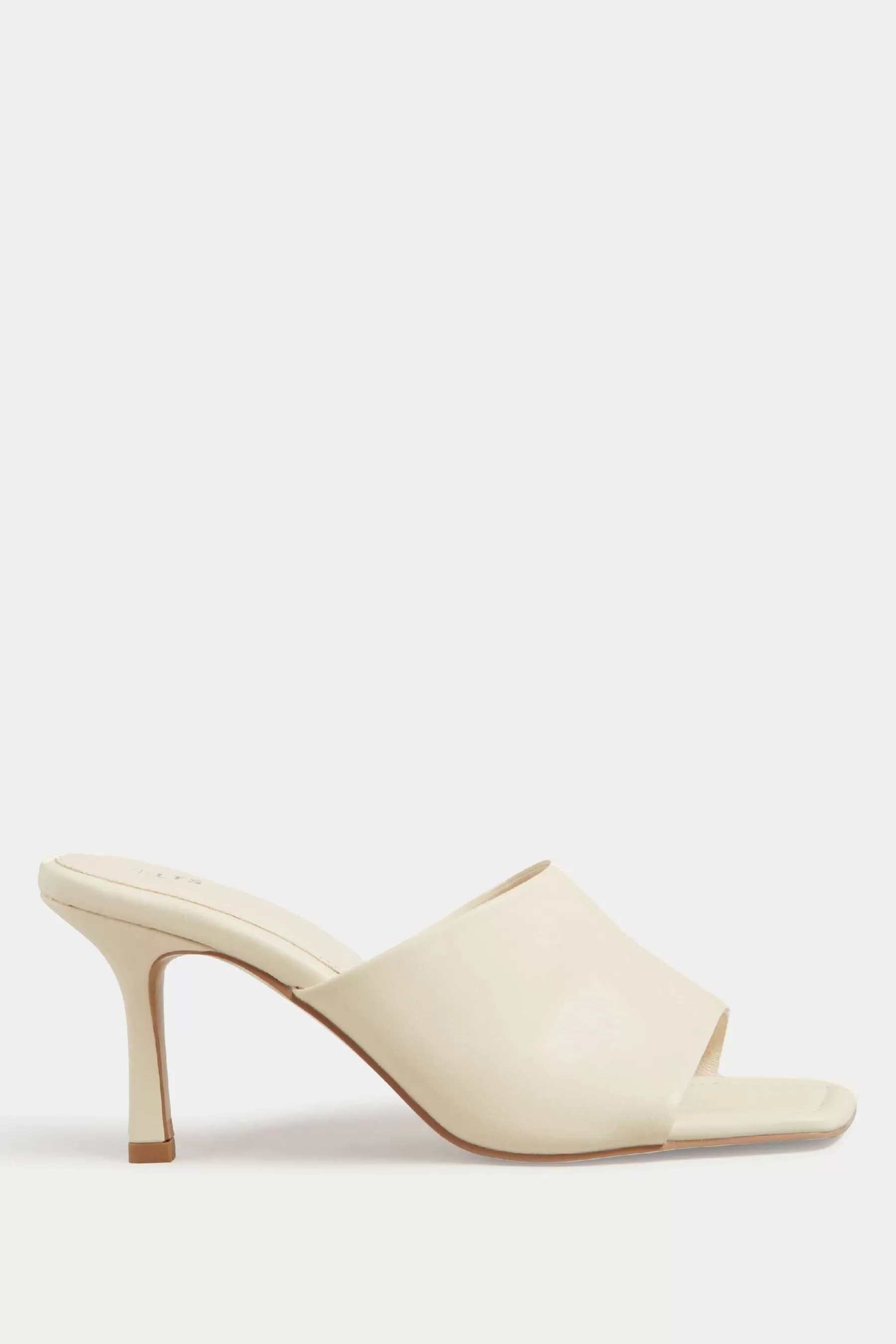 Long Tall Sally Sandals- Skinny Heeled Mules Natural