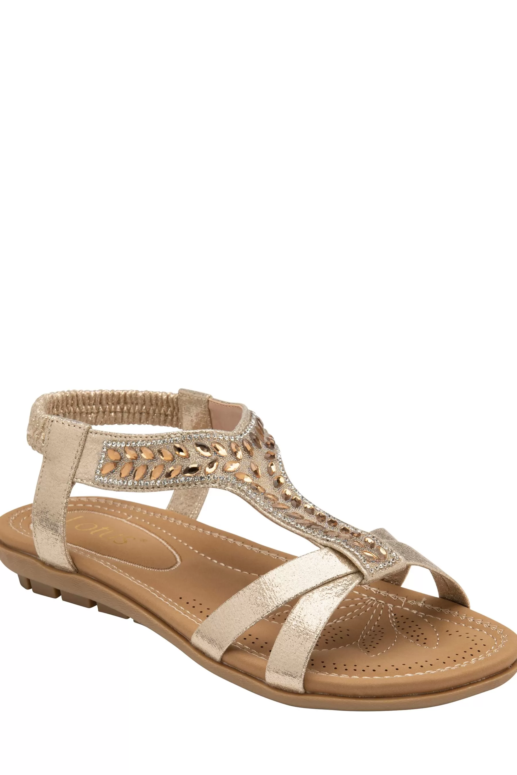 Lotus Sandals- Footwear Casual Holiday Sandal Gold