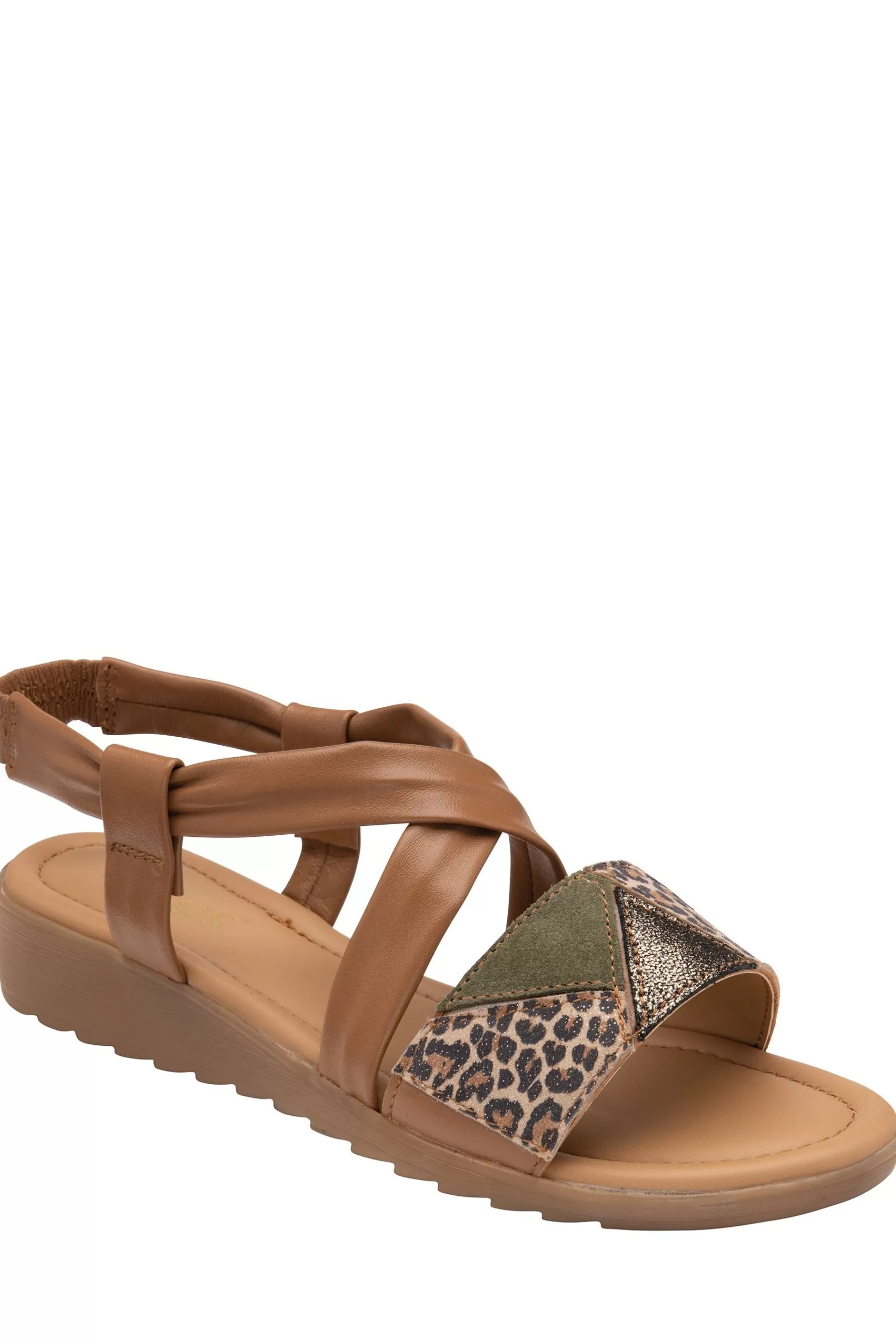 Lotus Sandals- Footwear Casual Open Toe Wedge Sandal Brown