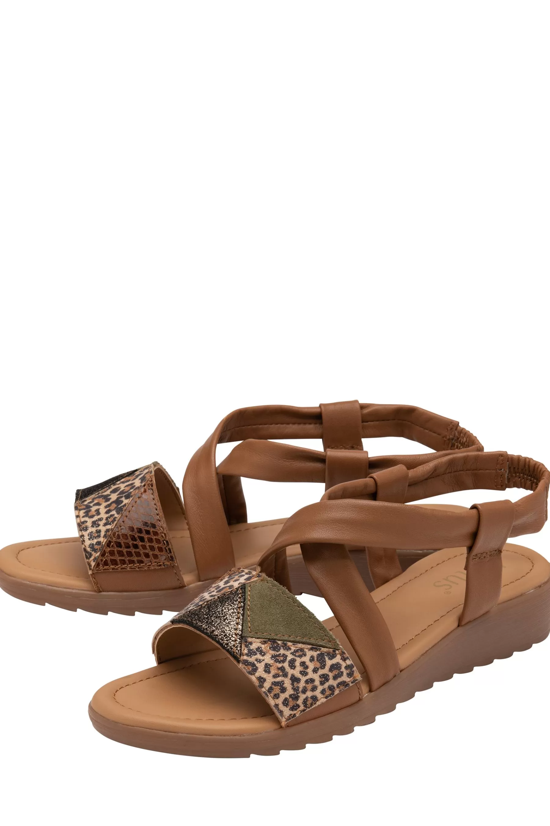 Lotus Sandals- Footwear Casual Open Toe Wedge Sandal Brown