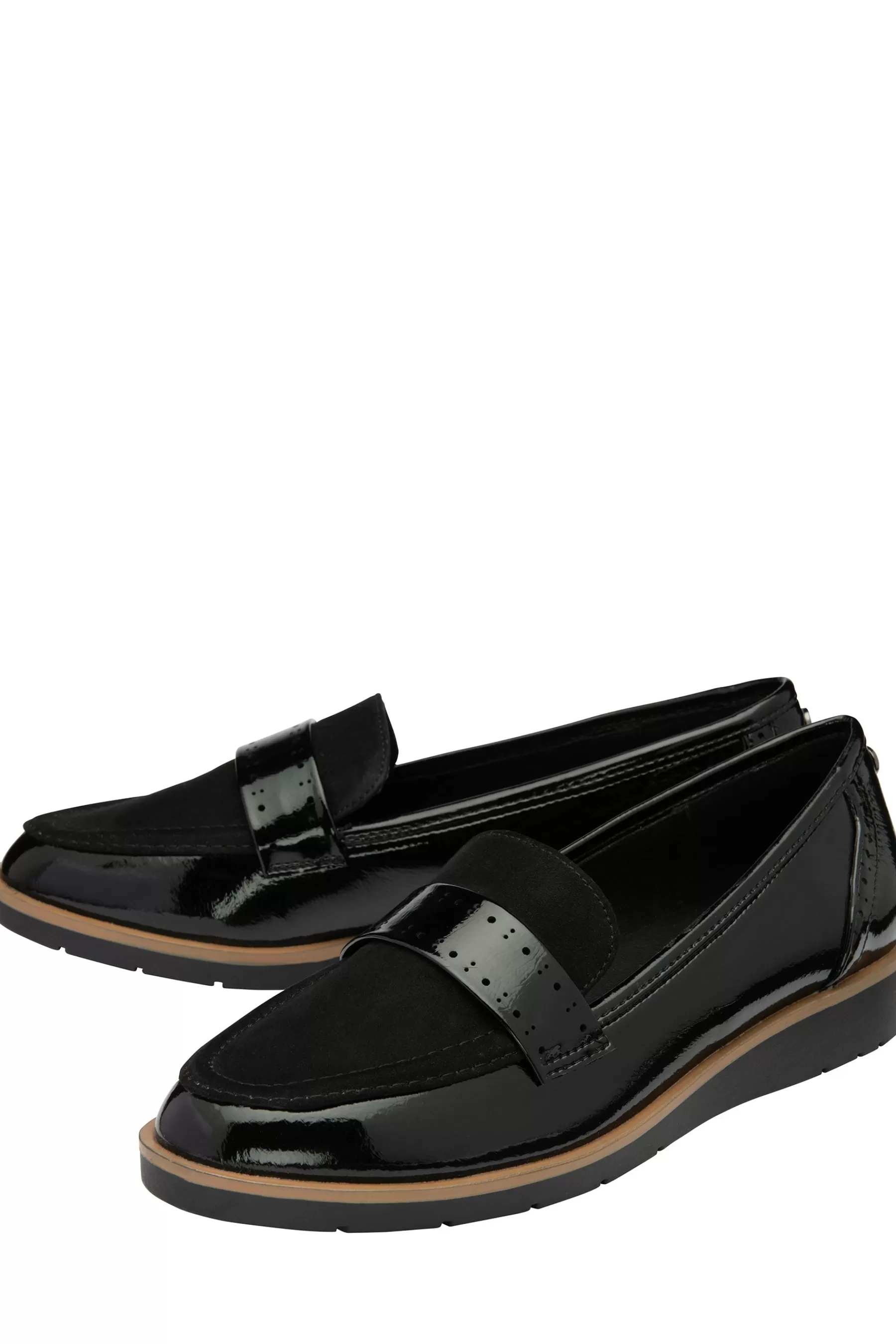 Lotus Flat- Patent Loafers Black