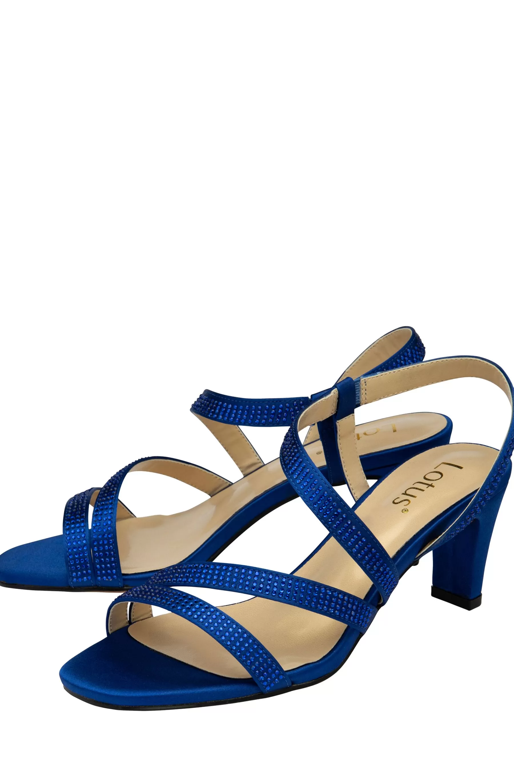 Lotus Sandals- Slip On Strappy Sandals Blue