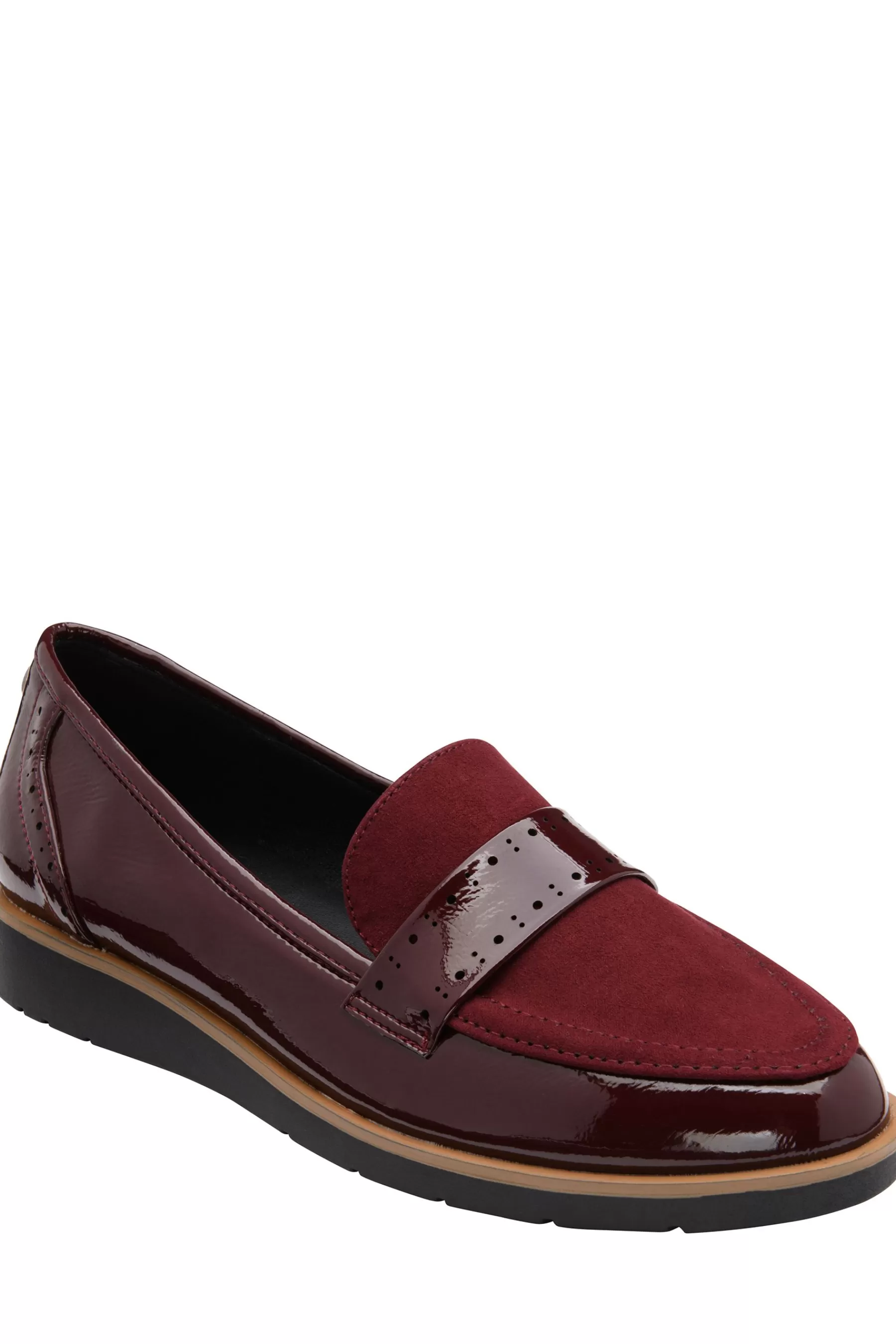 Lotus Flat- Wedge Loafers Red