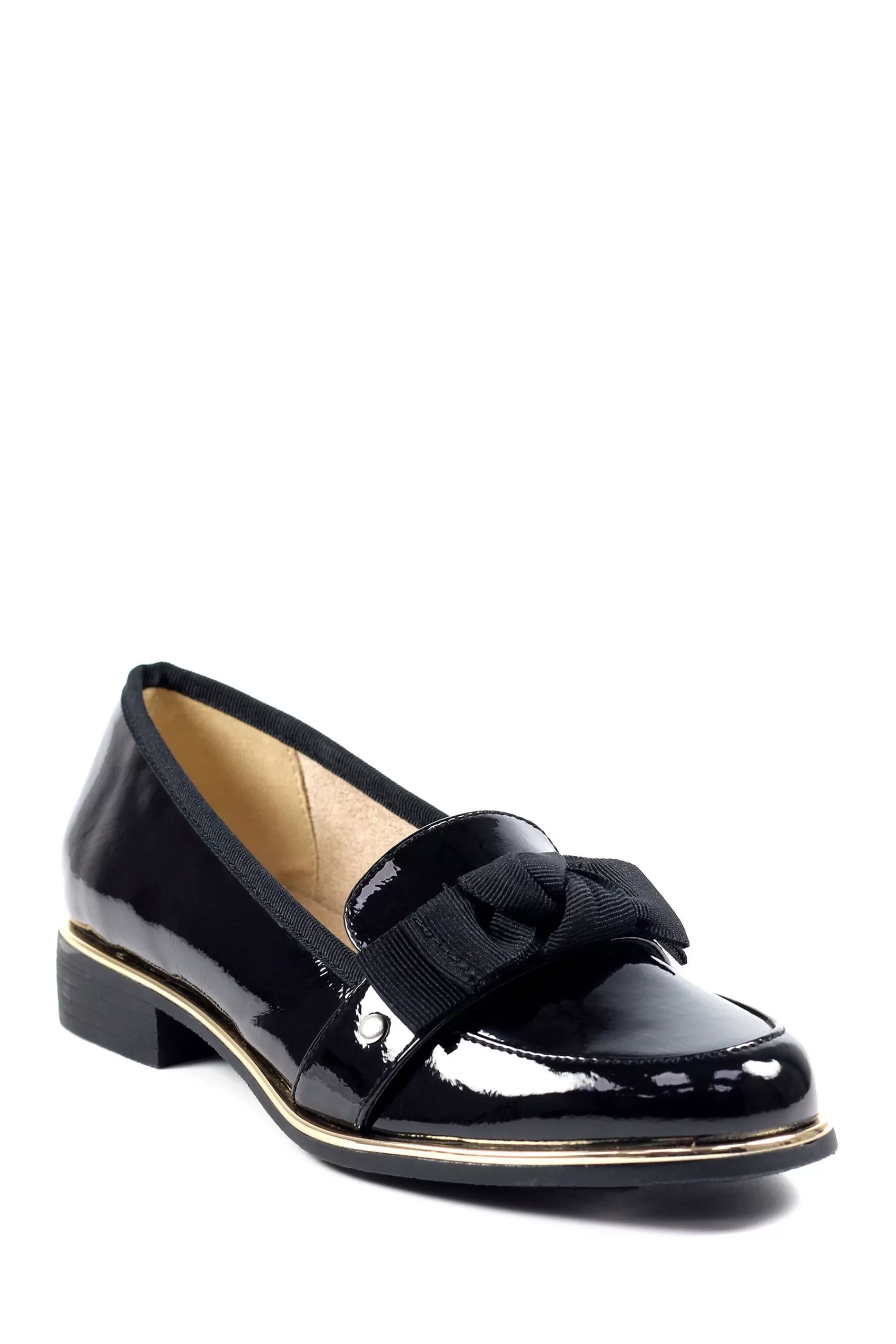 Lunar Flat- Elgin Patent Shoes Black