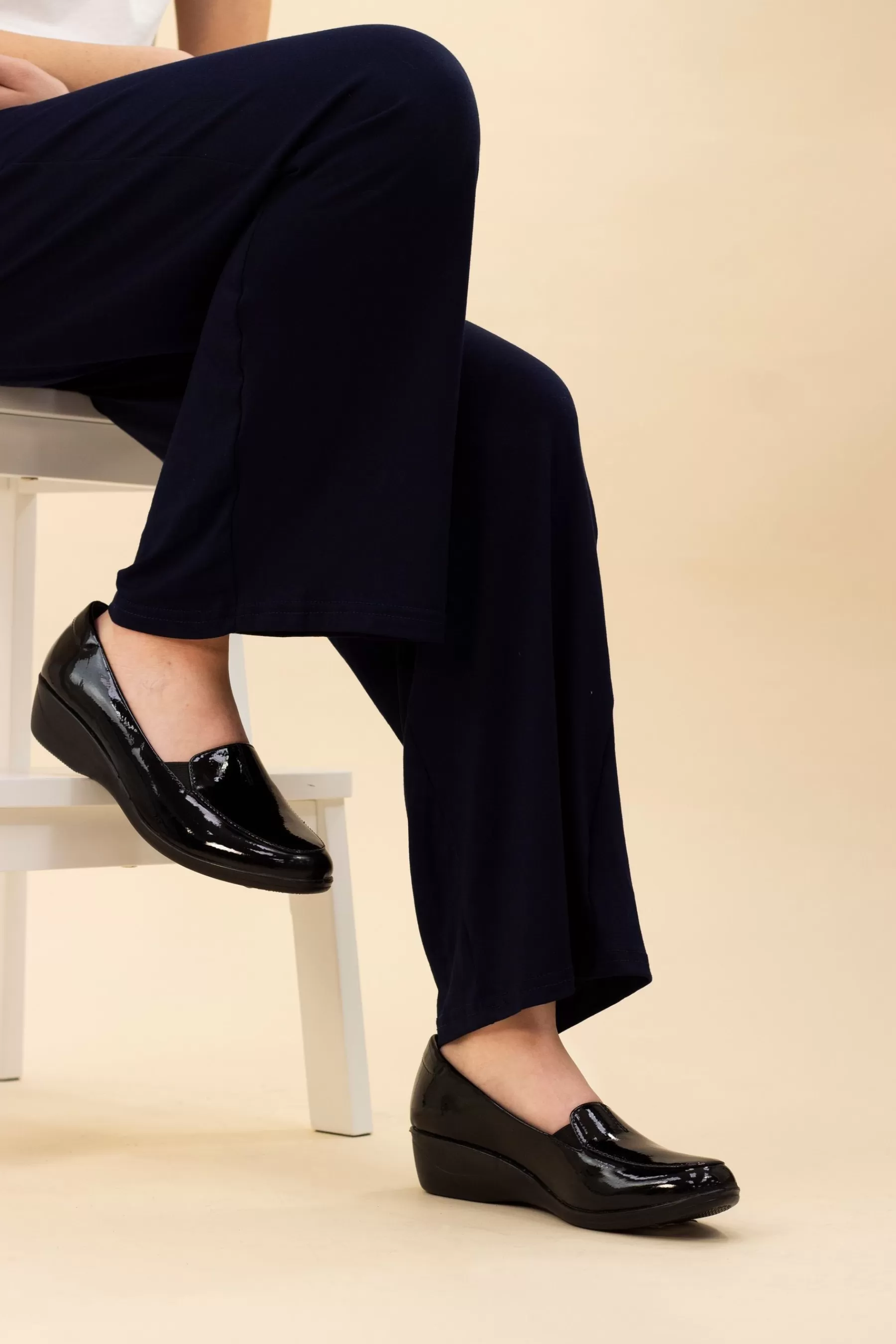 Lunar Flat- Elsbeth Patent Shoes Black