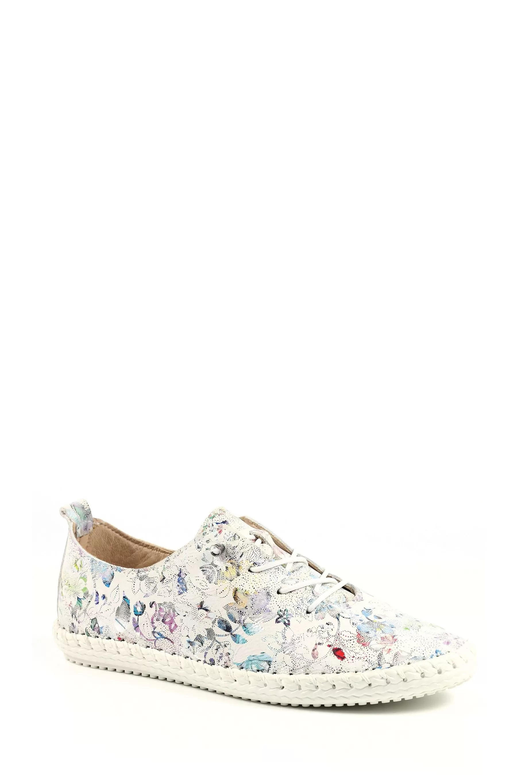 Lunar Flat- Exbury Leather Shoes White