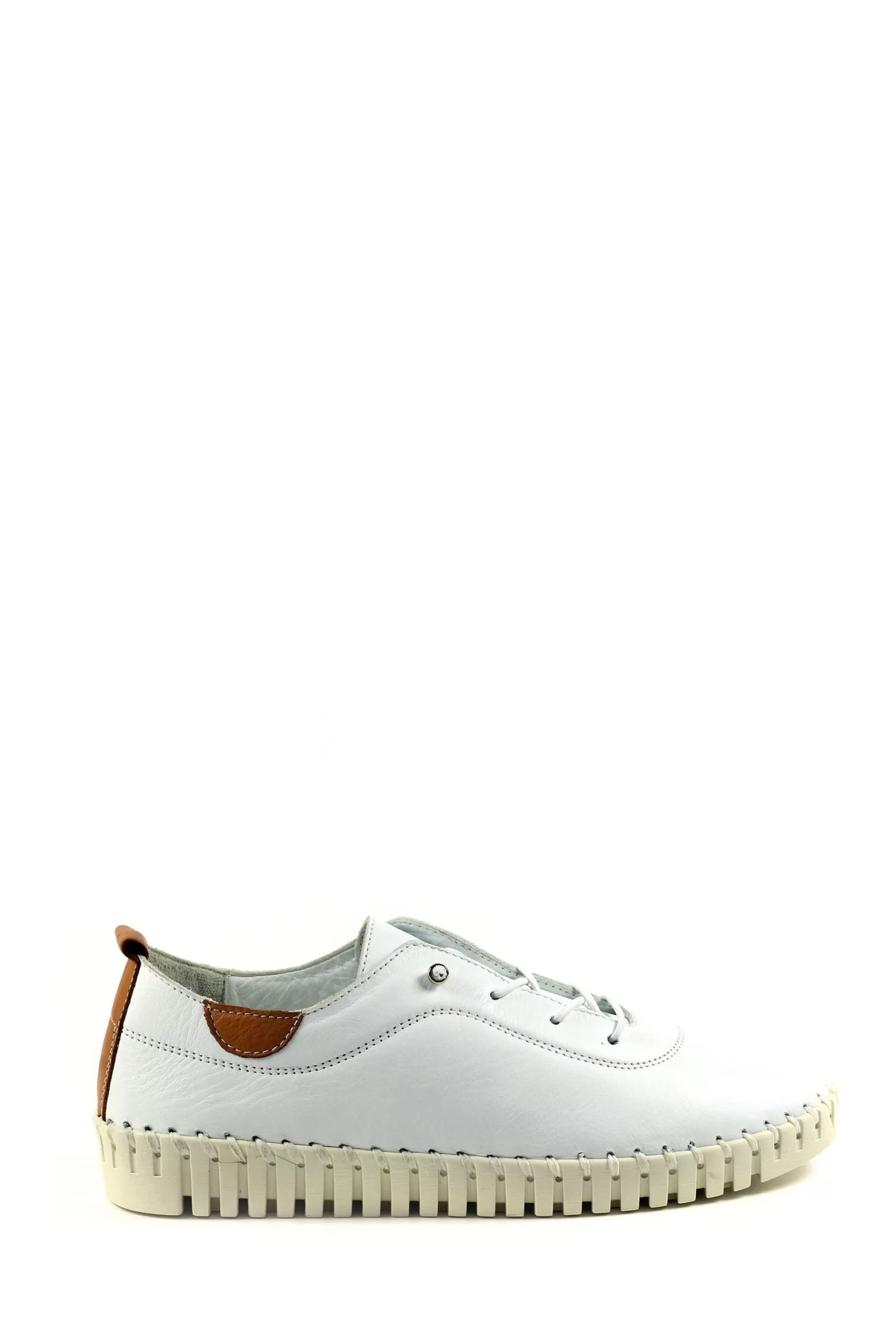 Lunar Flat- Flamborough Leather Shoes White