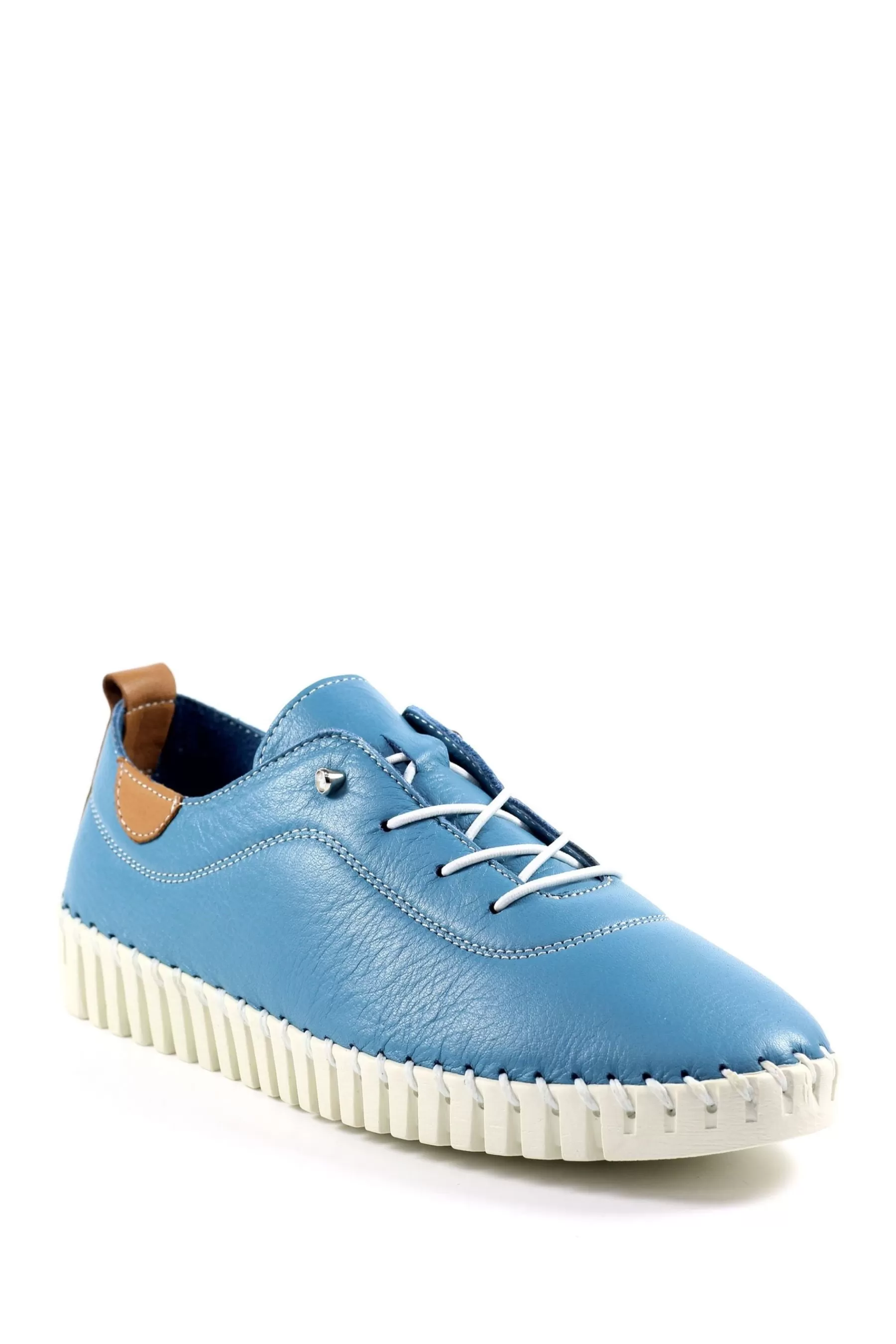 Lunar Flat | Flamborough Leather Shoes Blue