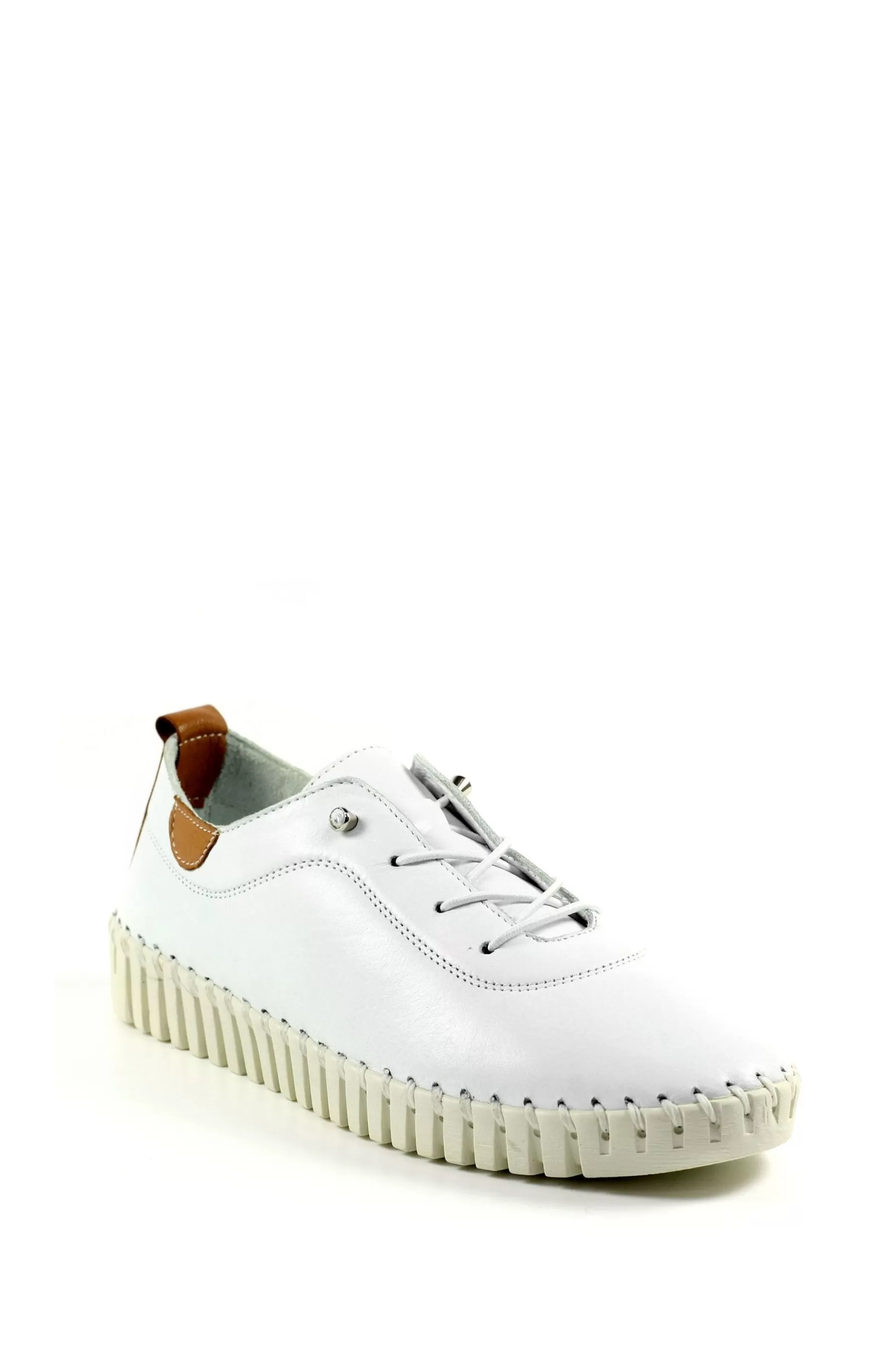 Lunar Flat- Flamborough Leather Shoes White