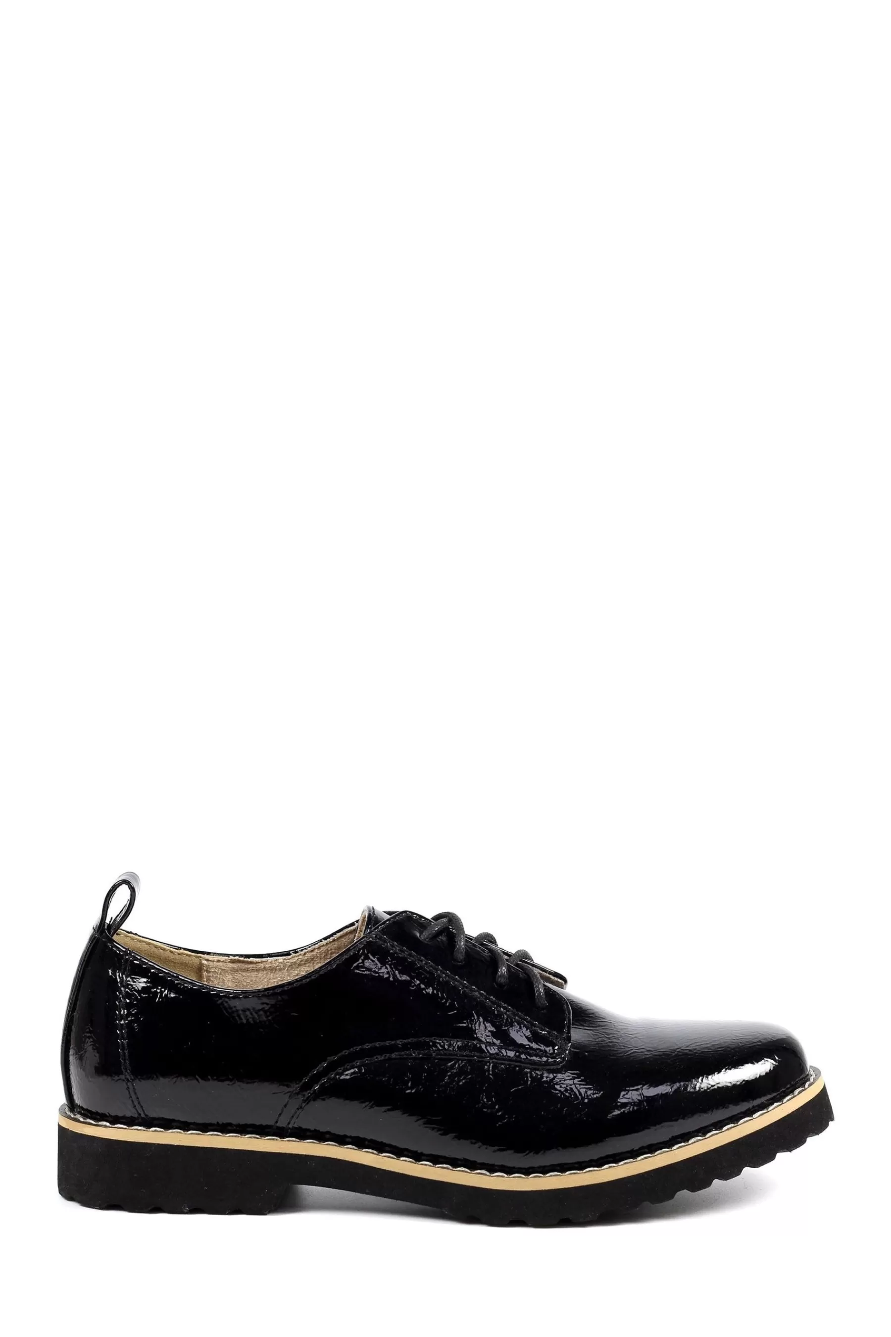 Lunar Flat- Geller Patent Shoes Black