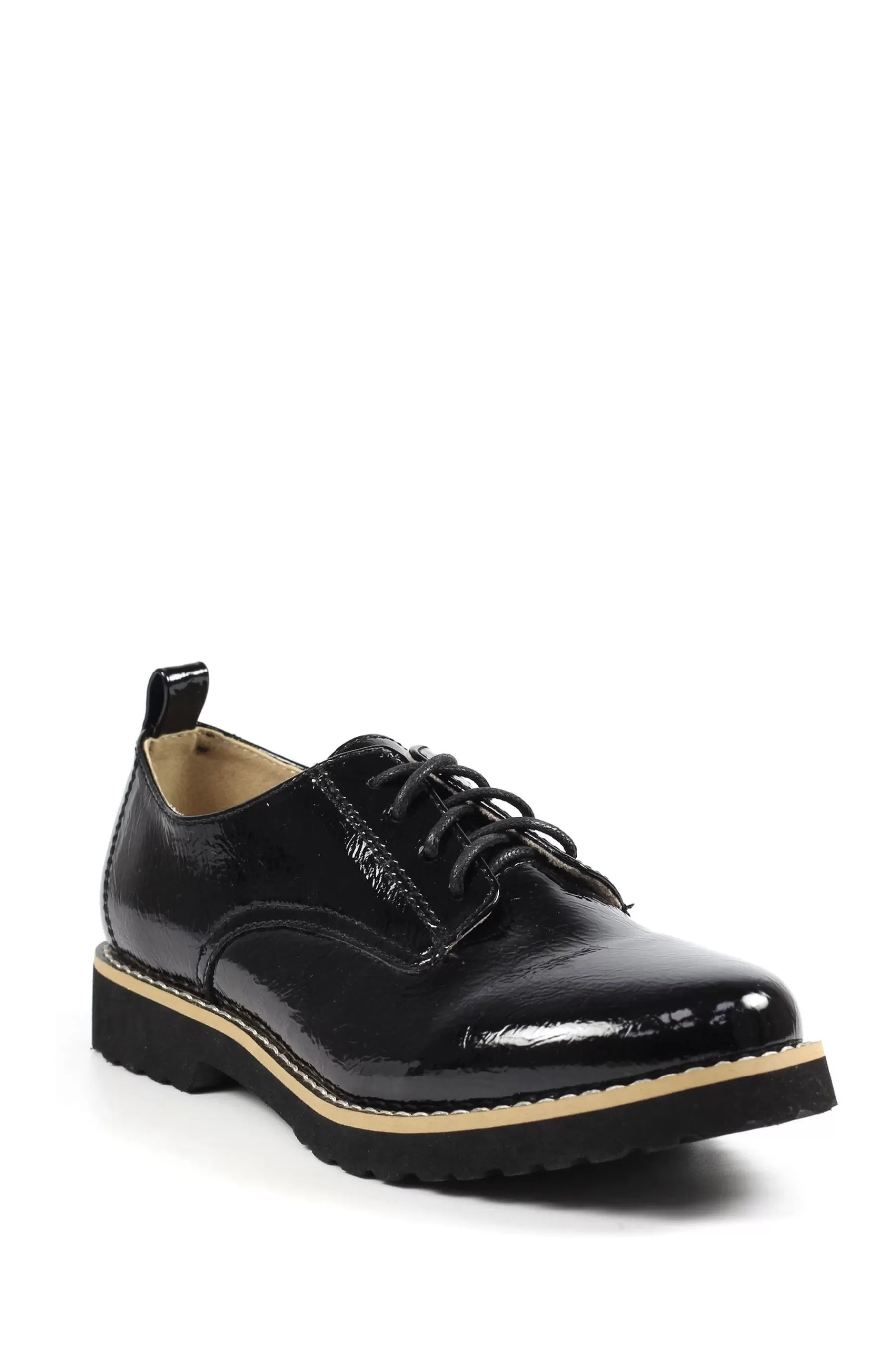 Lunar Flat- Geller Patent Shoes Black