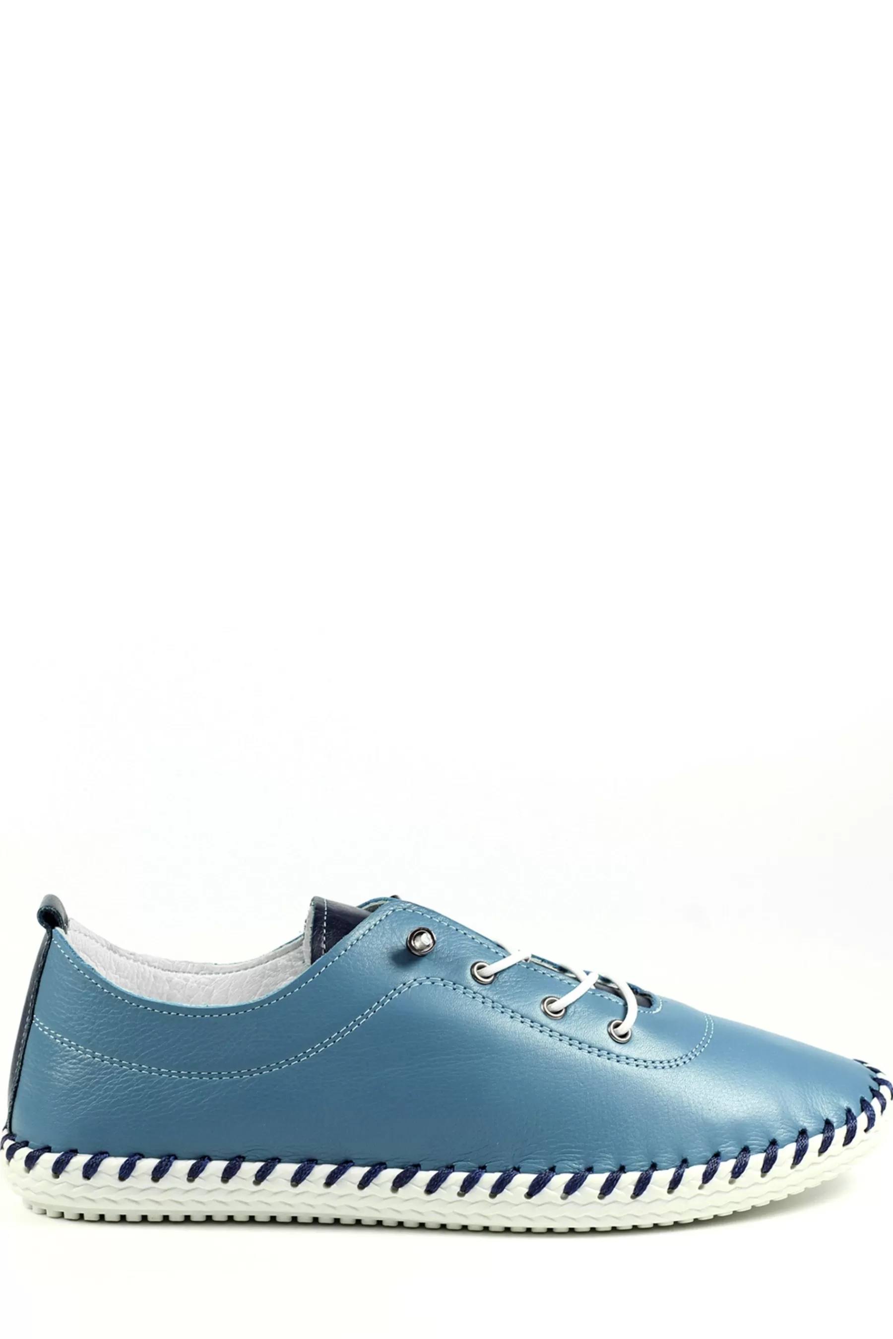 Lunar Flat- Sandown Pale Lea. Shoes Blue