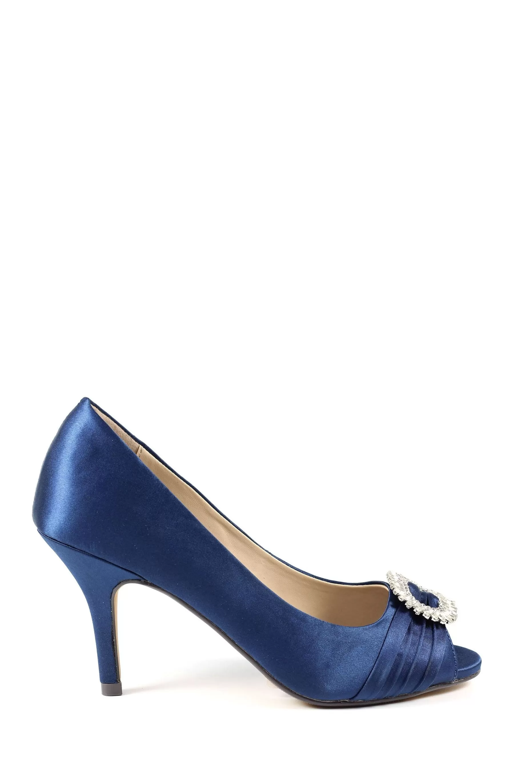 Lunar Sandals- Valerie Peep Toe Court Sandals Blue