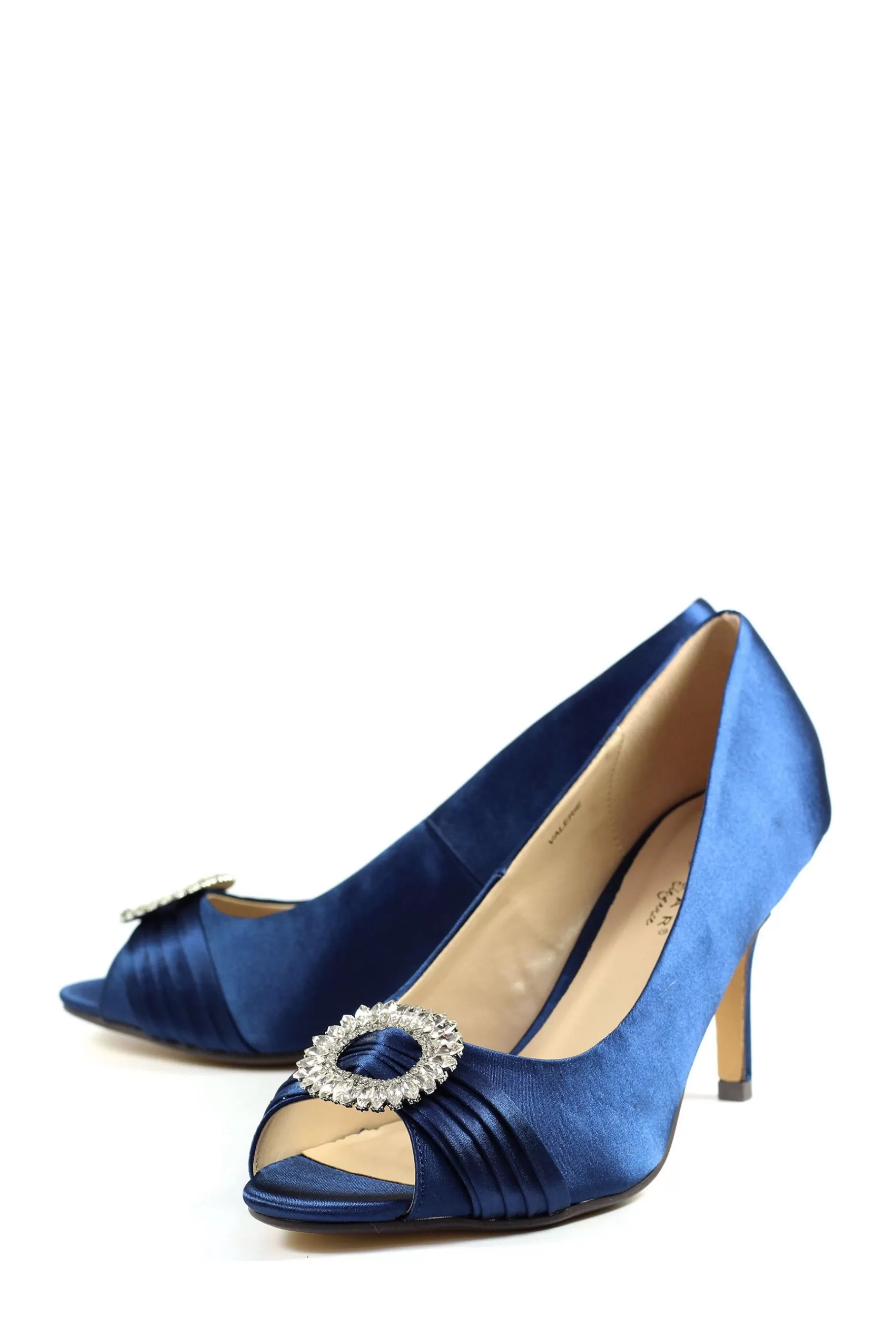 Lunar Sandals- Valerie Peep Toe Court Sandals Blue