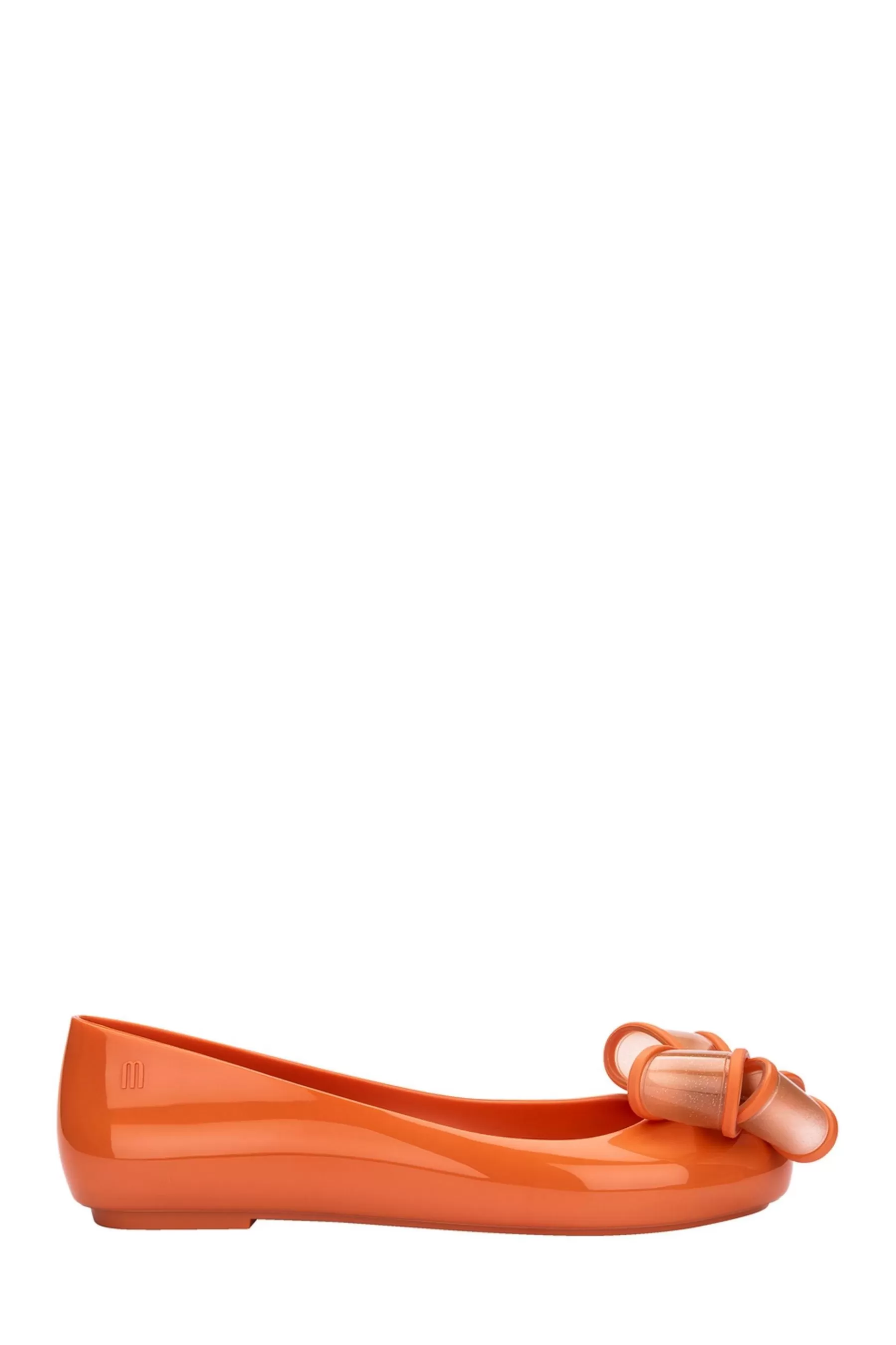 Melissa Flat- 3D Transparent Bow Pumps Orange