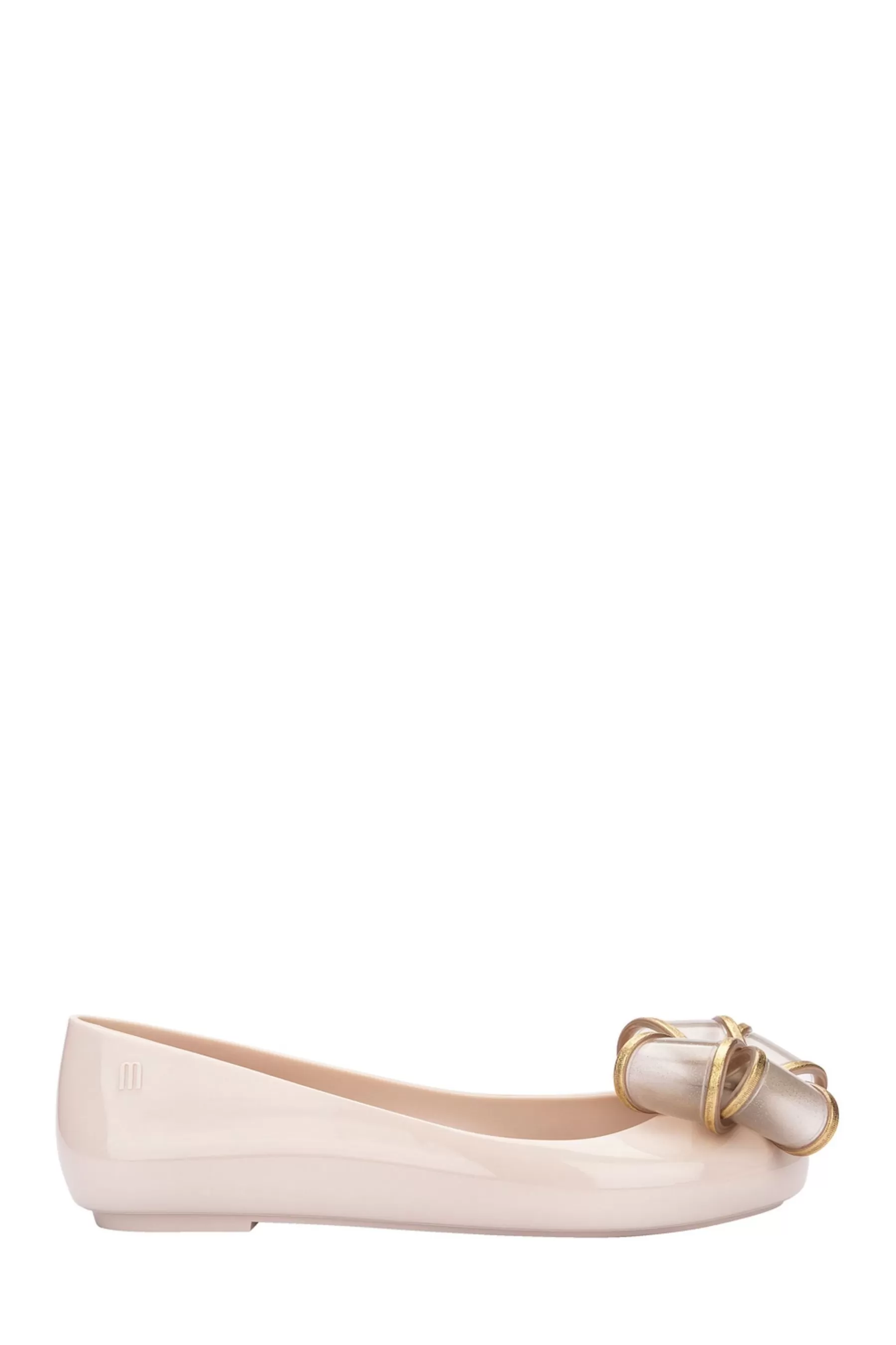 Melissa Flat- 3D Transparent Bow Pumps Cream