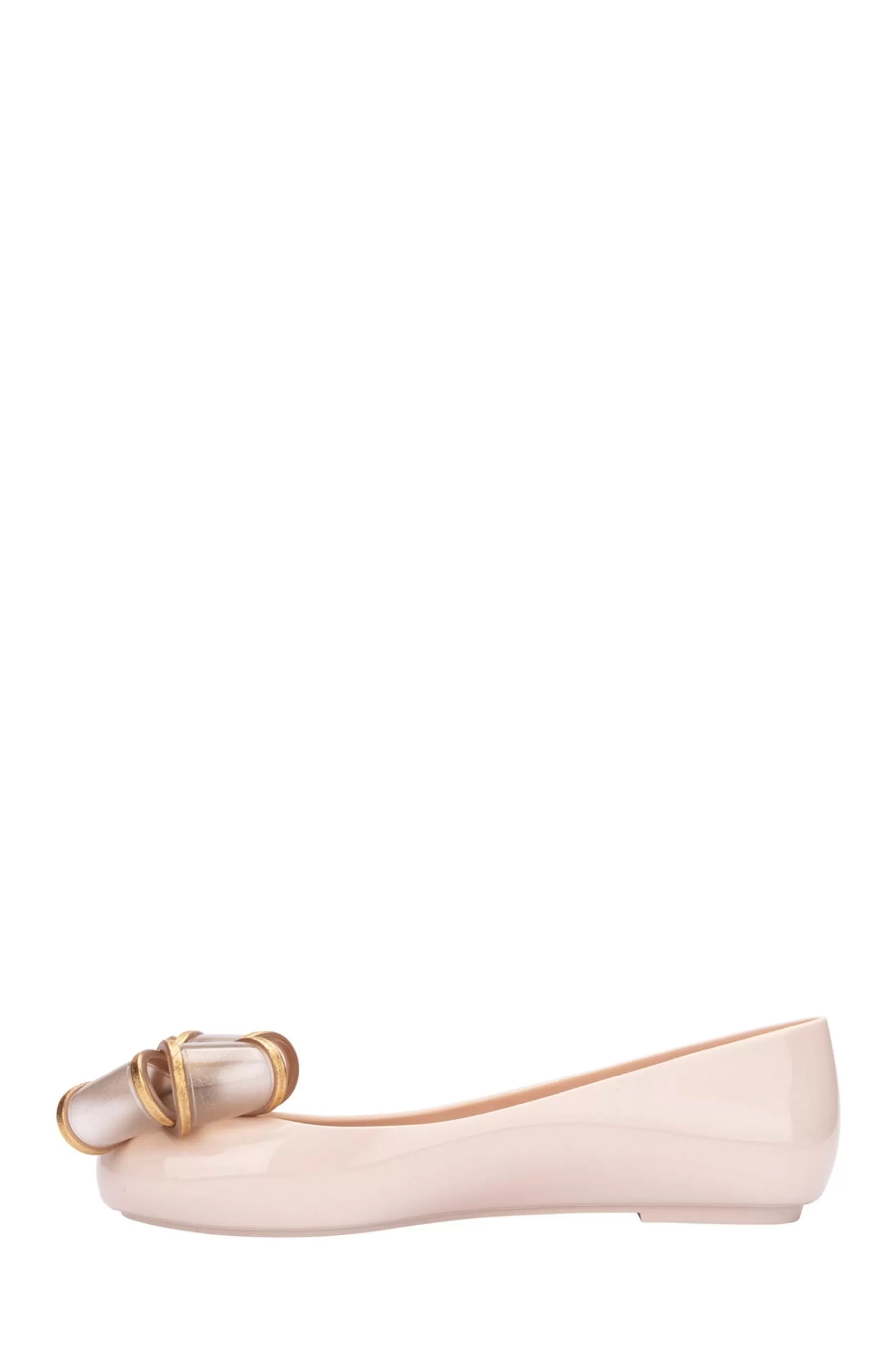 Melissa Flat- 3D Transparent Bow Pumps Cream