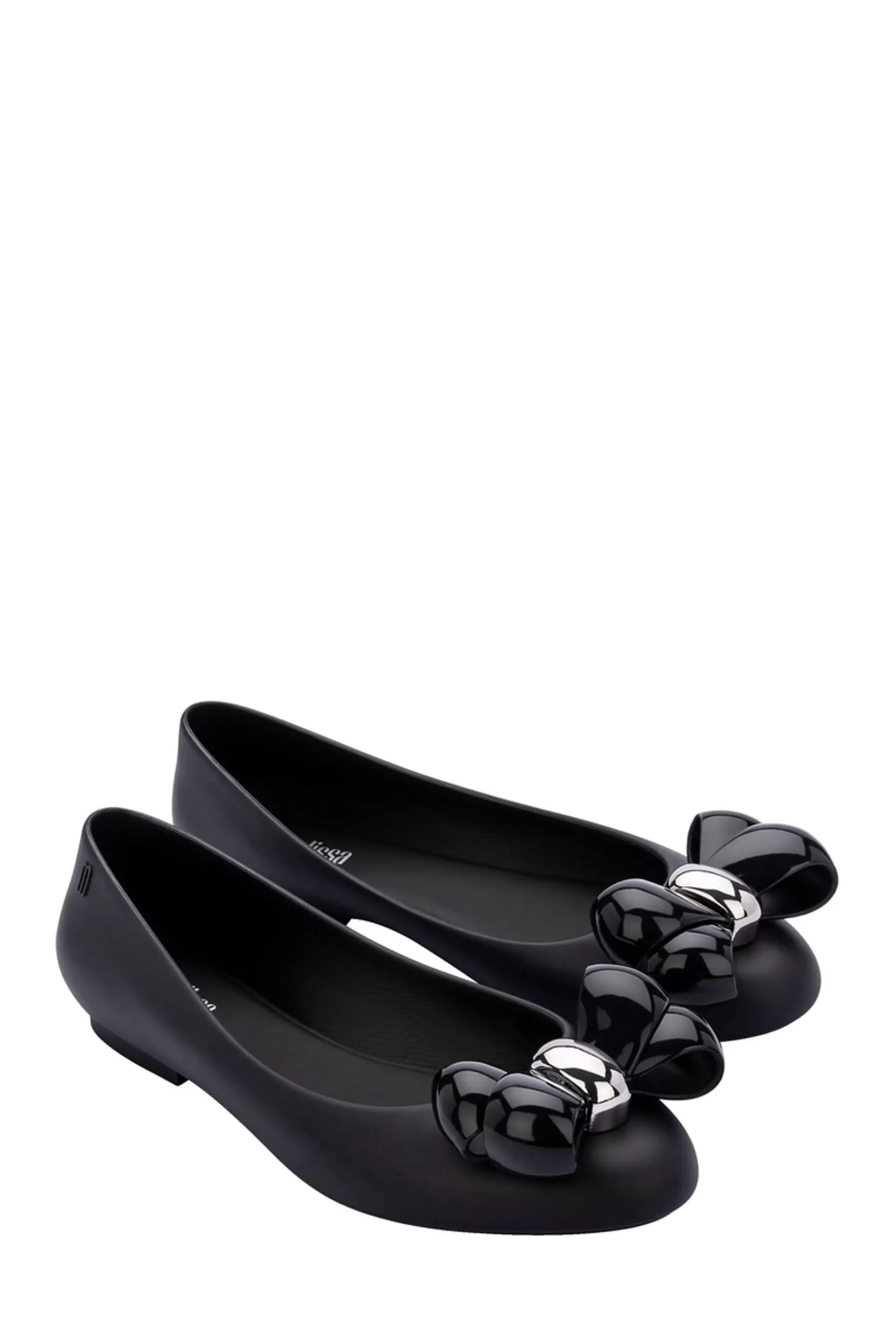 Melissa Flat- Doll Bubble Bow Shoes Black