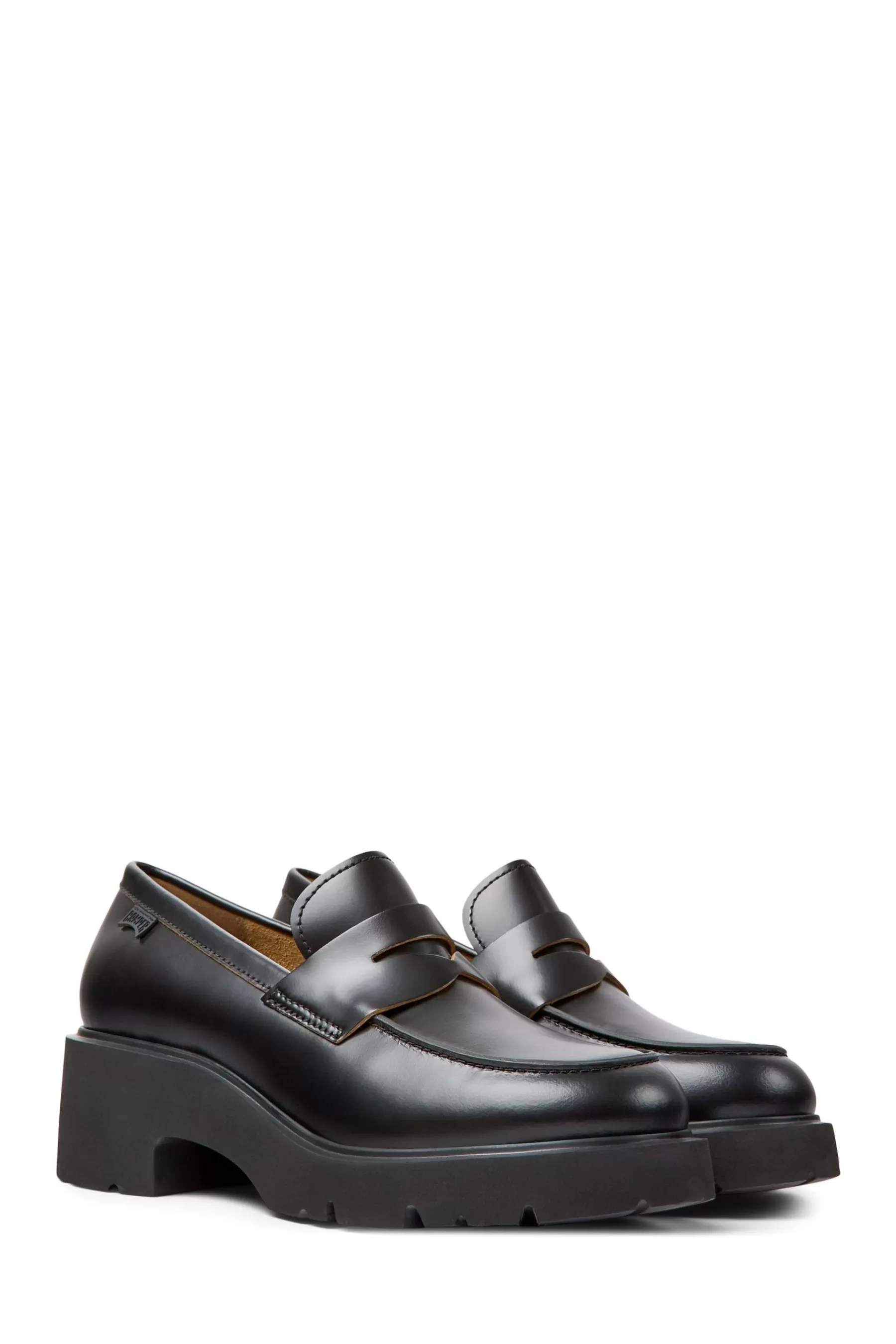 Camper Heels | Milah Leather Women'S Loafers Black