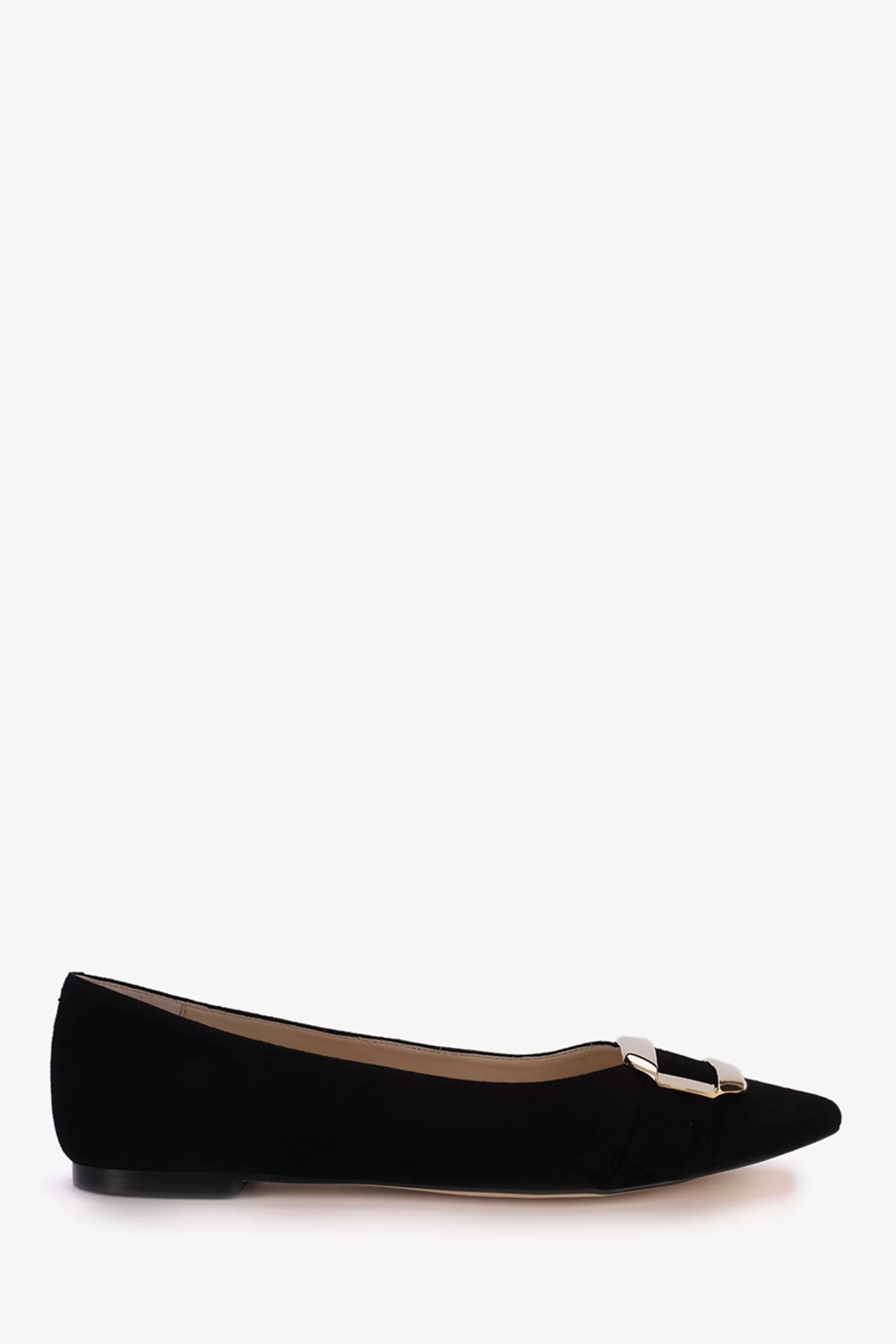 Mint Velvet Flat- Alice Buckled Pumps Black