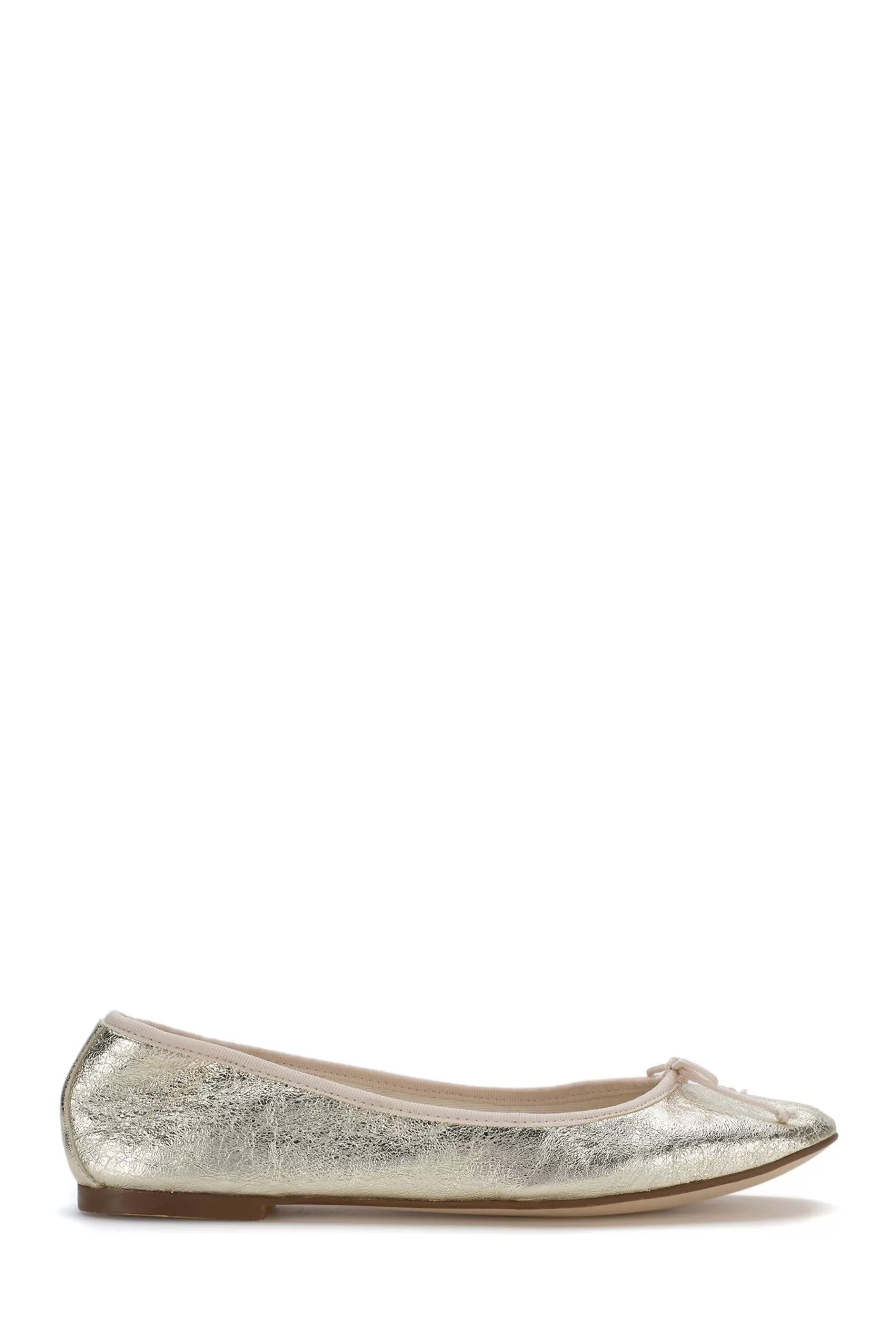 Mint Velvet Flat- Clara Ballet Pumps Gold