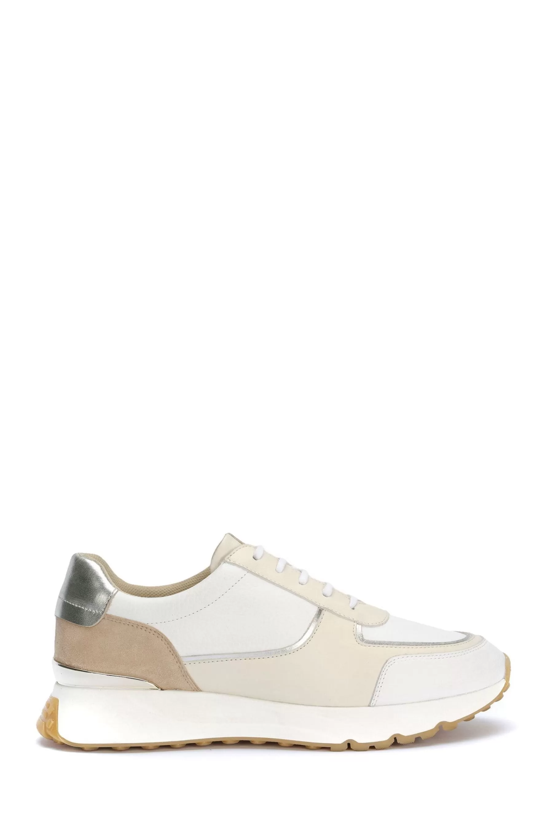 Mint Velvet Flat- Leather Nala Trainers White