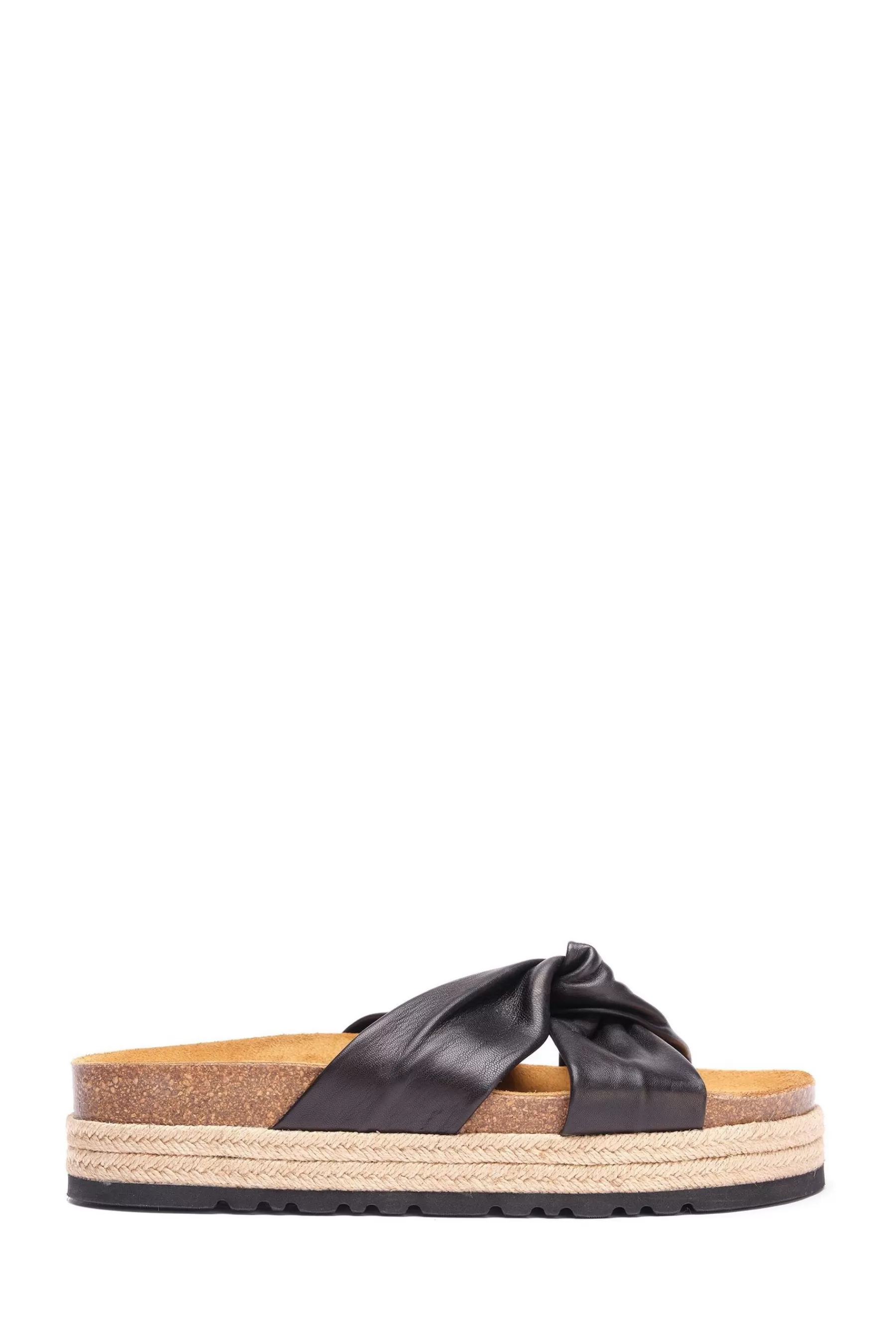 Mint Velvet Sandals- Twist Lucy Sliders Black