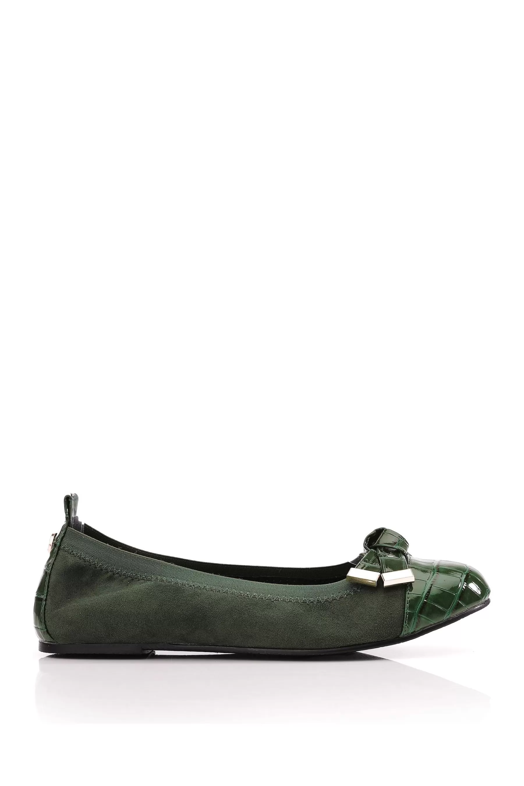 Moda in Pelle Flat | Fellicity Round Toe Ballerina Green