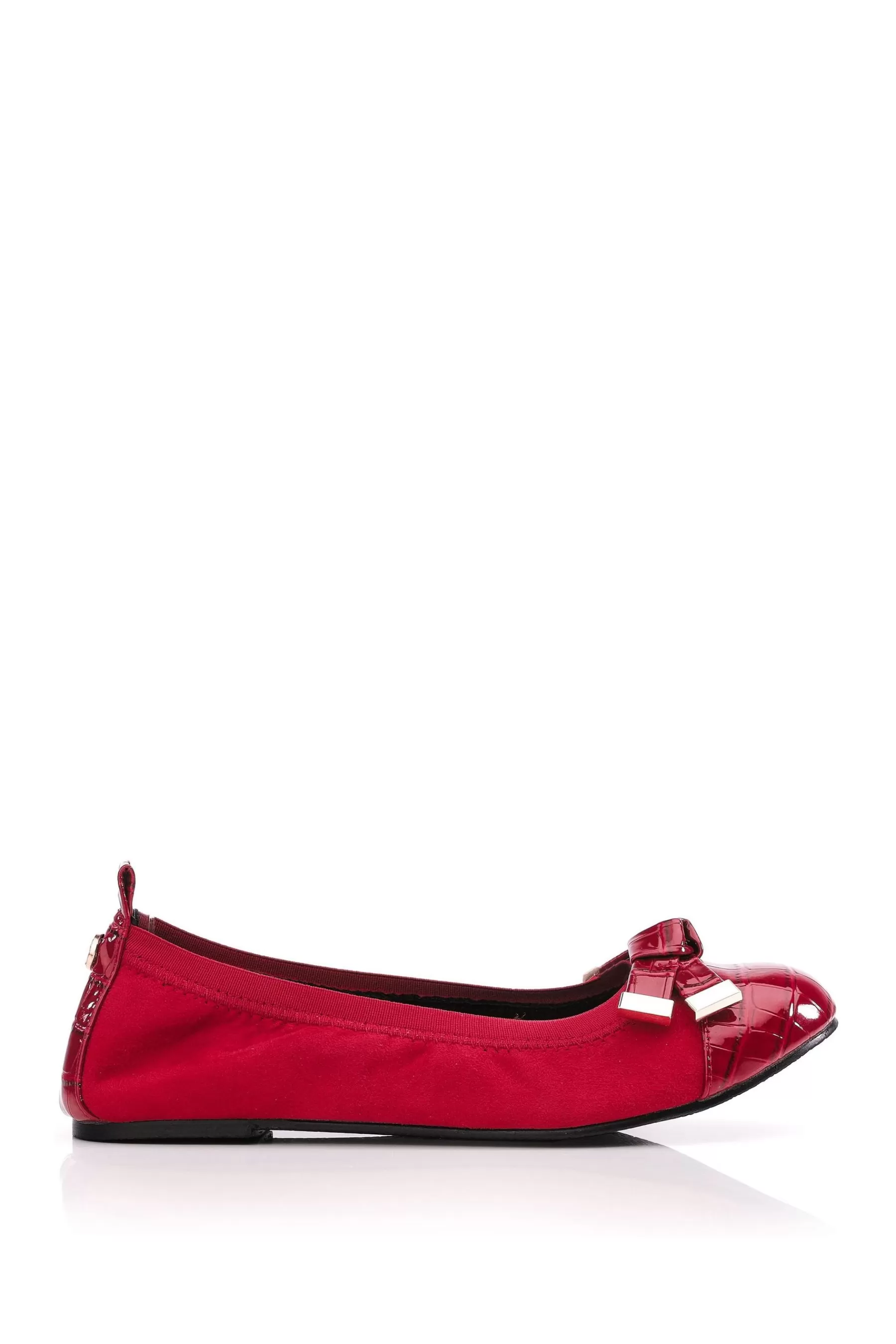 Moda in Pelle Flat- Fellicity Round Toe Ballerina Red