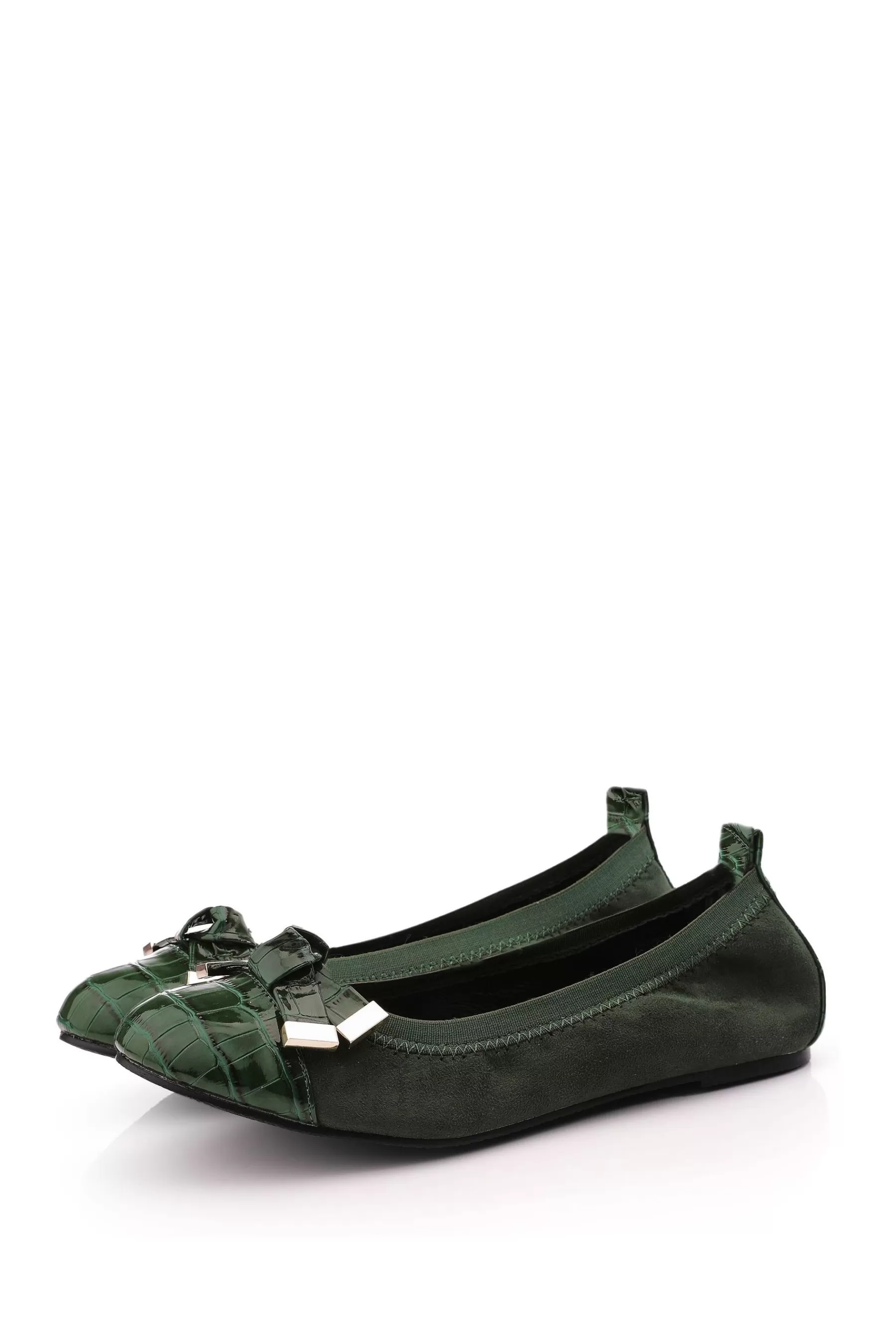 Moda in Pelle Flat | Fellicity Round Toe Ballerina Green