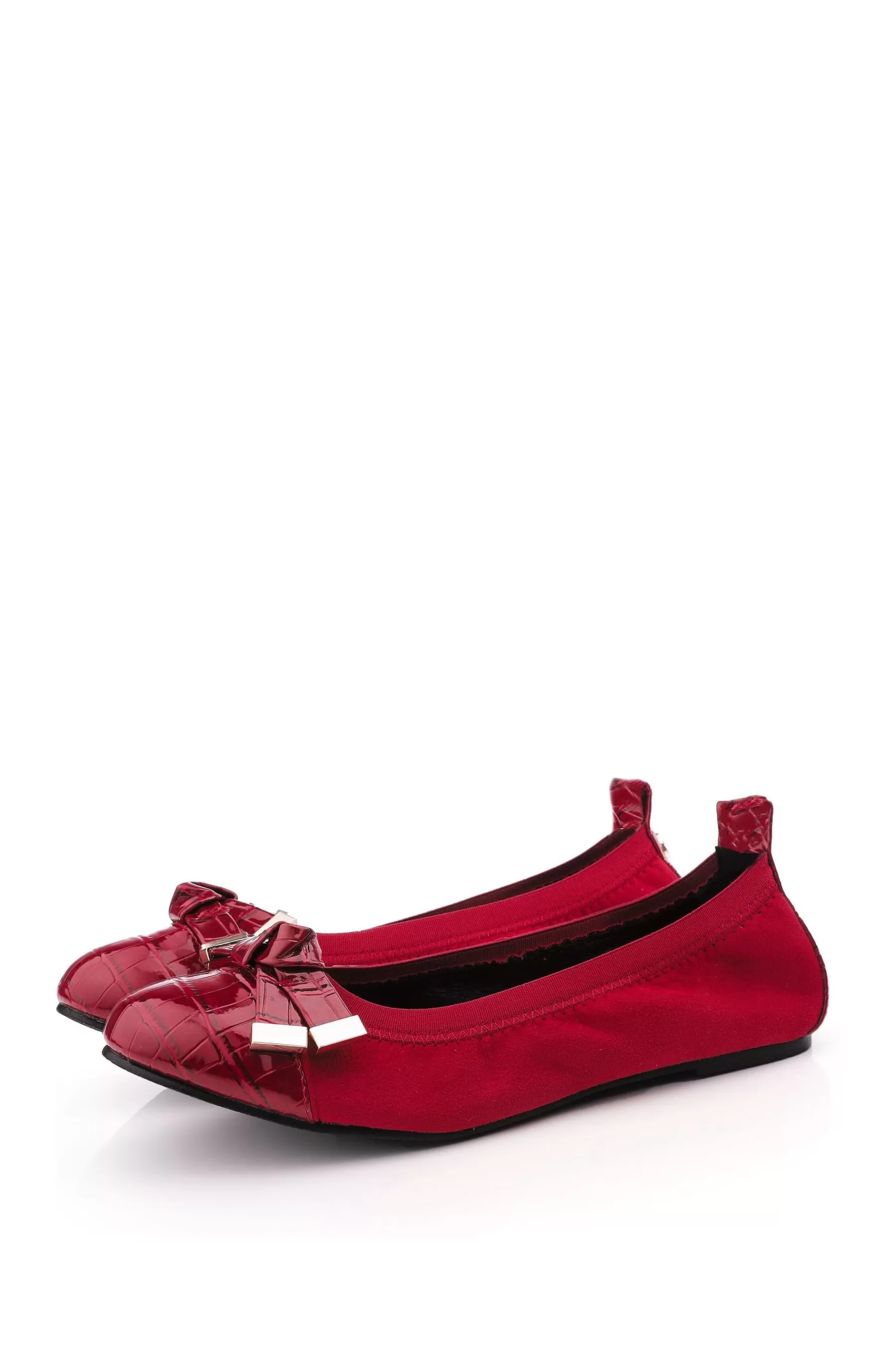 Moda in Pelle Flat- Fellicity Round Toe Ballerina Red