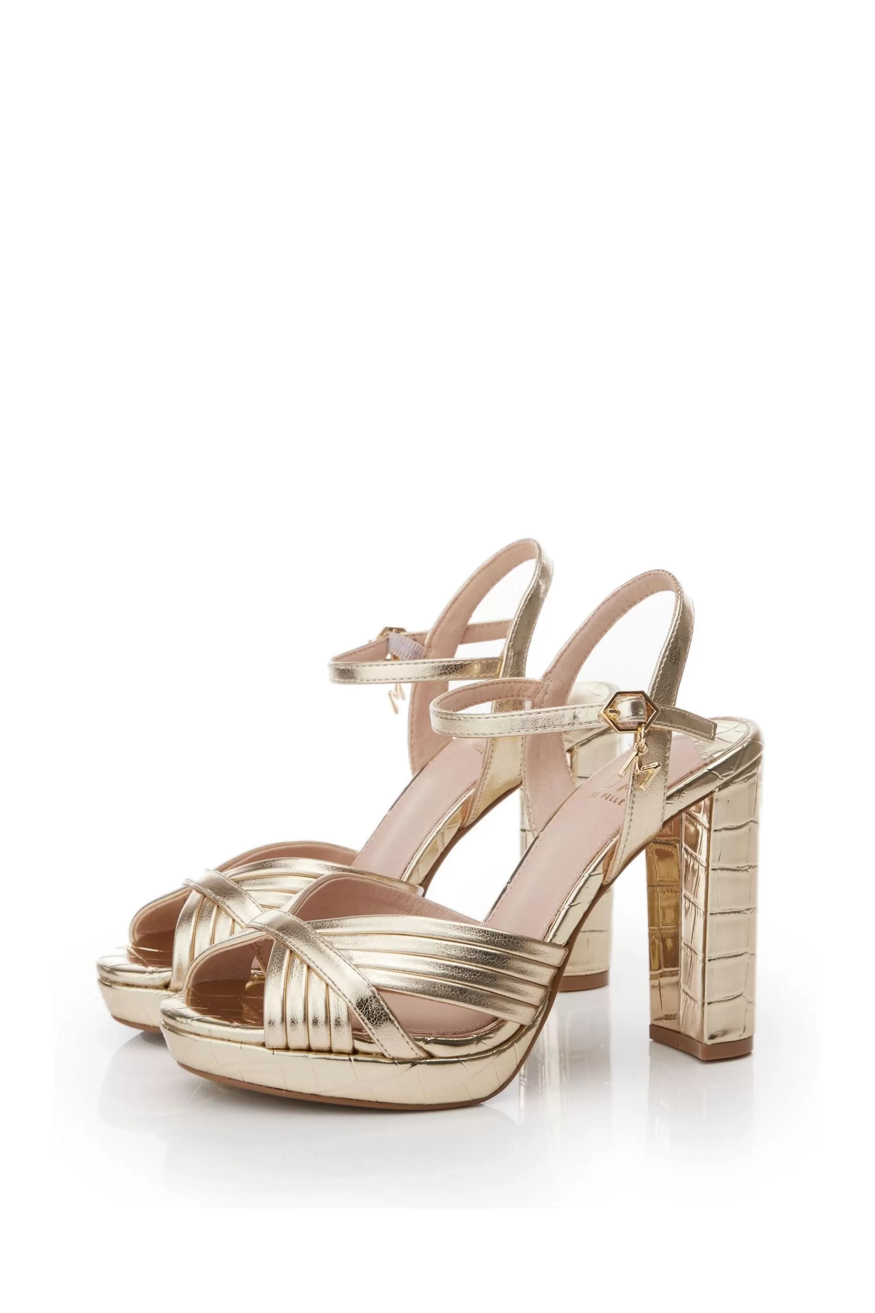 Moda in Pelle Sandals | Supernova Platform Heel Sandals Gold