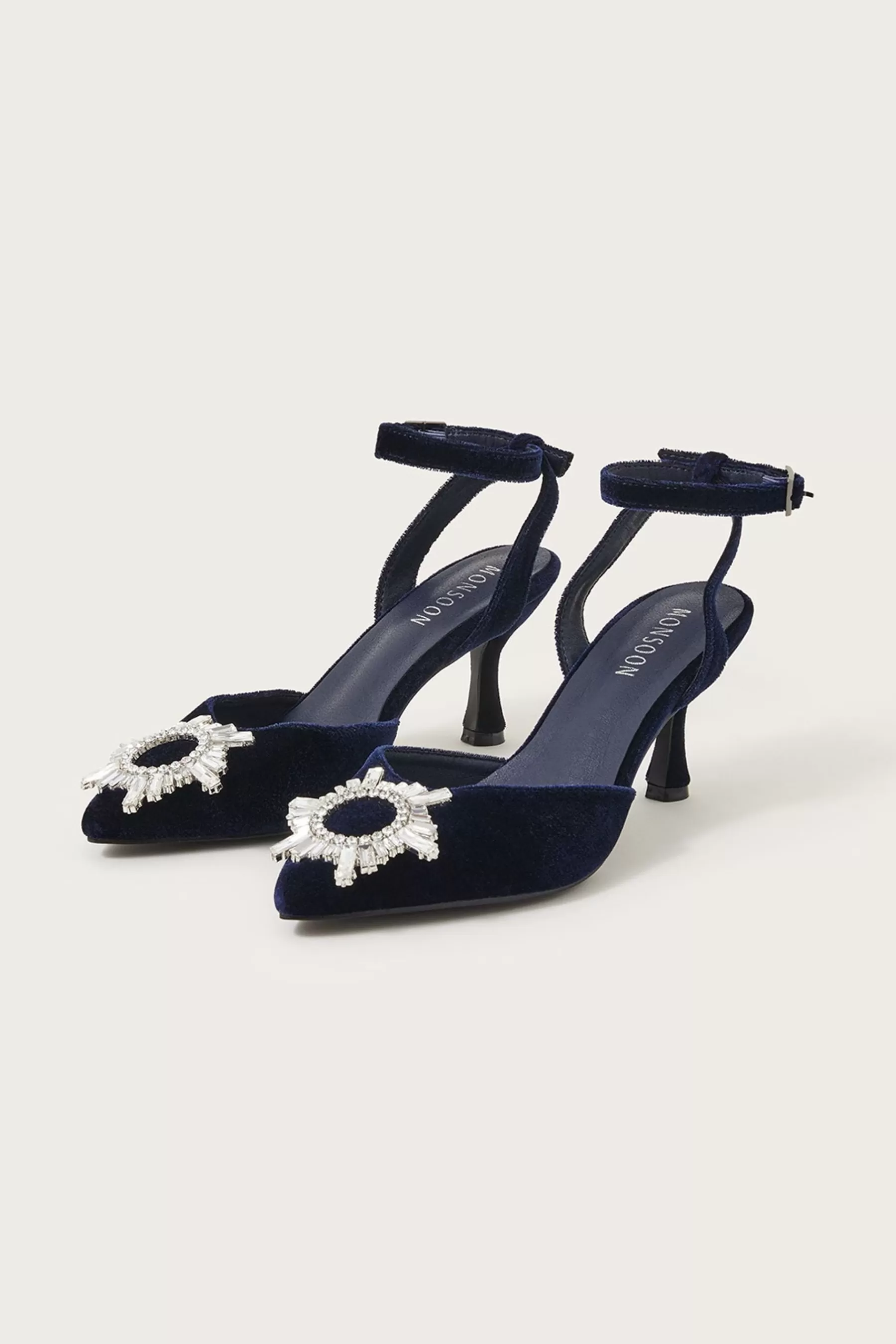 Monsoon Heels | Brooch Kitten Heels Blue