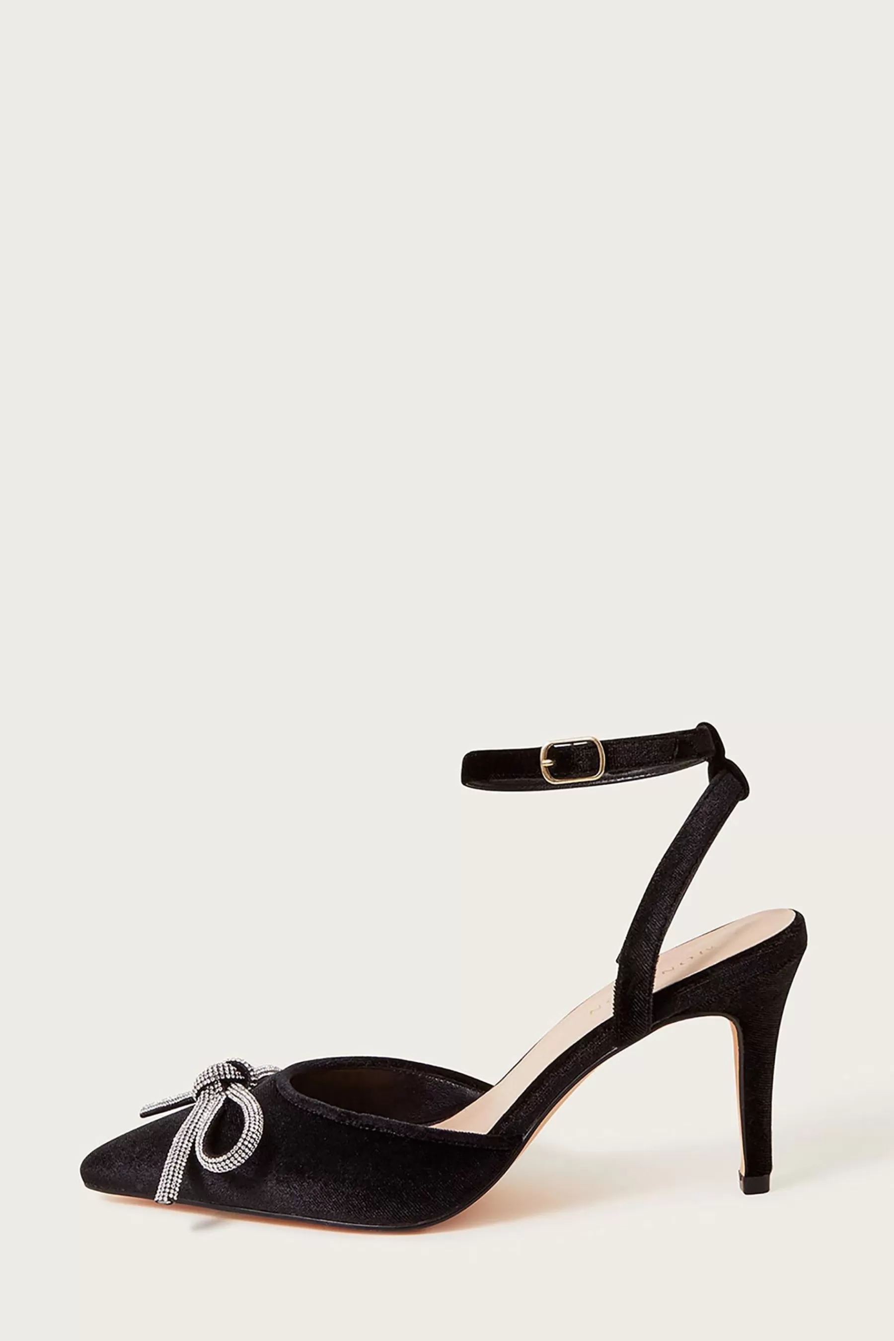 Monsoon Sandals- Pointed Toe Heels Black